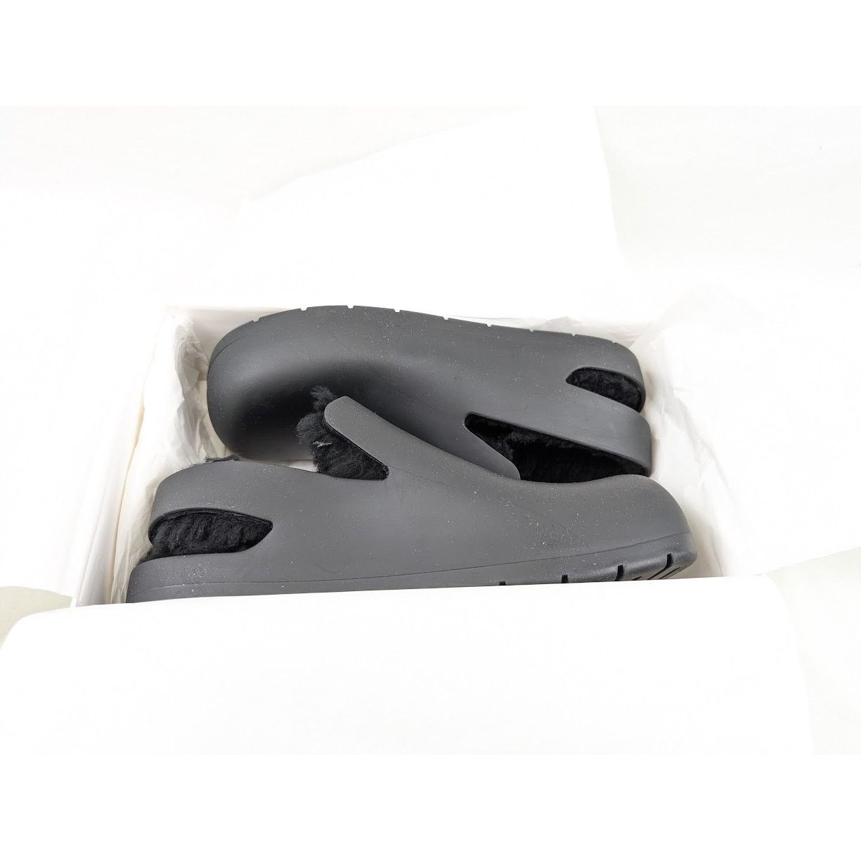 Bottega Veneta o1rshd1 Q:3/dup/ Rubber Sole shearling Puddle Sandal Black Size US 13 / EU 46 - 21 Thumbnail
