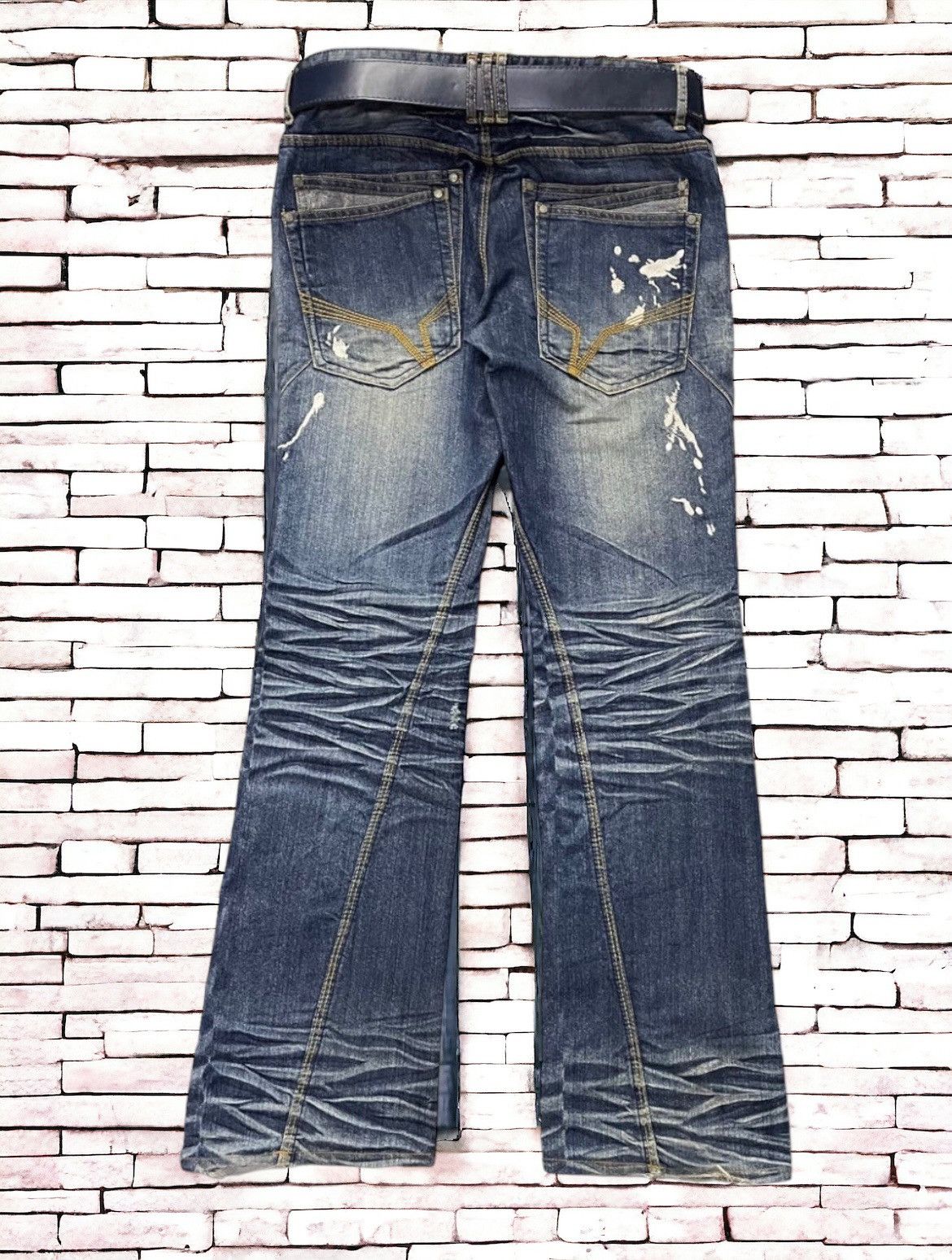 HIDEAWAYS × Hysteric Glamour × Japanese Brand Vintage Hideaways Nicole Splash With Leather Vintage Belt Size US 30 / EU 46 - 2 Thumbnail
