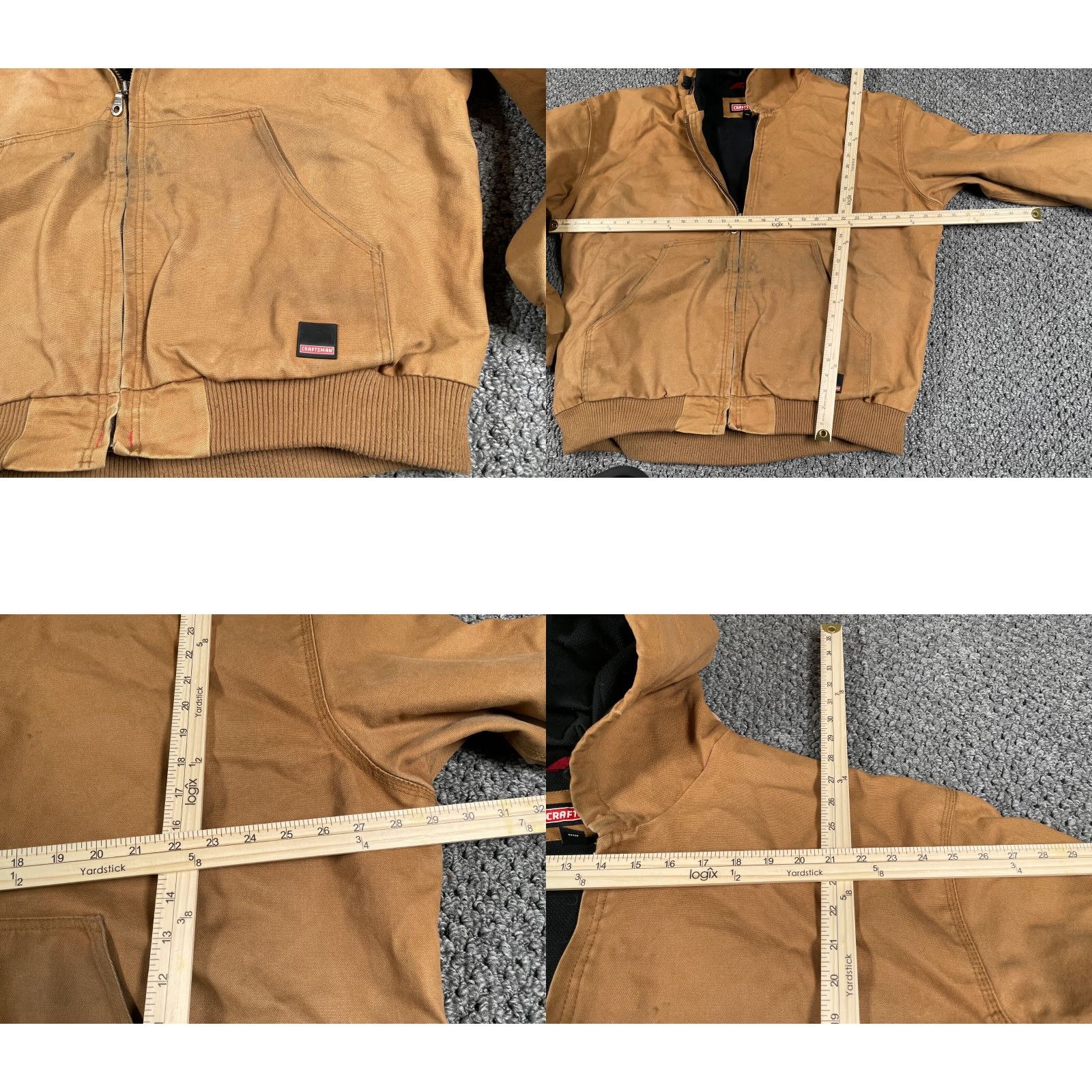 Thrasher Craftsman Jacket Adult 2XL Brown Duck Canvas Hooded Lined Workwear Thrashed Size US XXL / EU 58 / 5 - 8 Thumbnail
