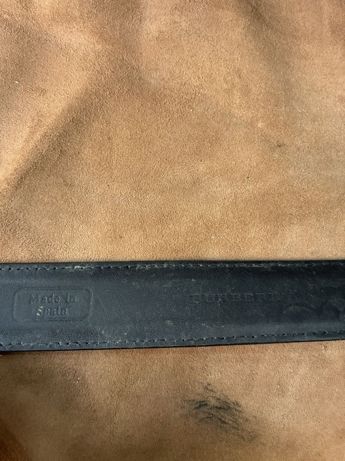 Burberry BURBERRY BLACK LEATHER BELT Size 38 - 5 Thumbnail