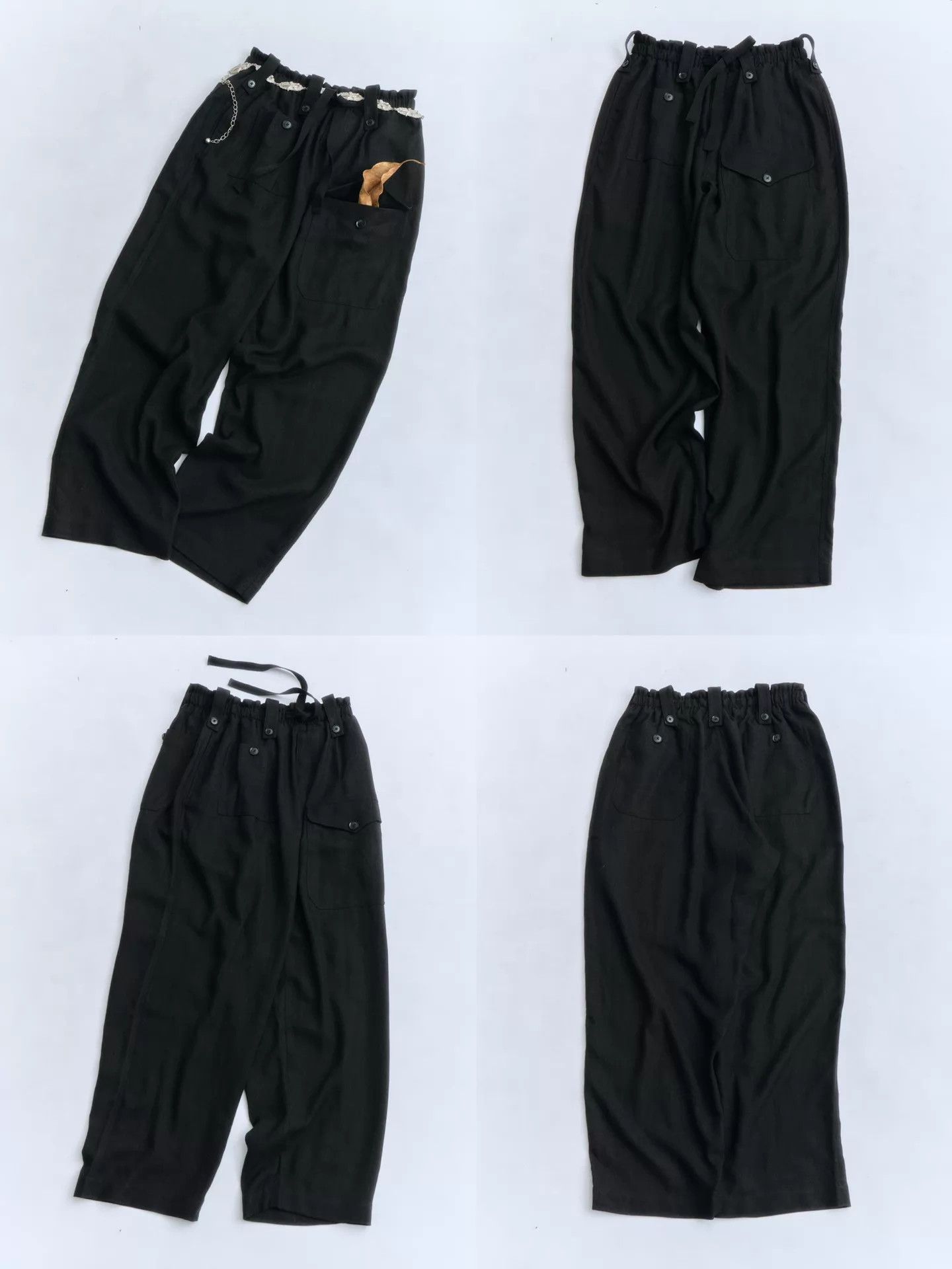 Other YUKIO SATO Sato Pants Ramie Tencel Wide-Leg Size US 34 / EU 50 - 8 Thumbnail