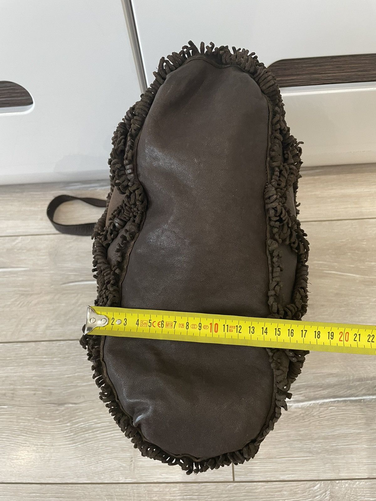 Leather × Vintage Errelleventidue Large Brown Fringed Made In Italy Size ONE SIZE - 12 Thumbnail