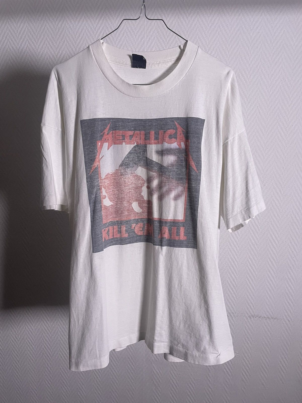 image of Band Tees x Metallica 1983 Metallica Kill Em All Size XL in White, Men's