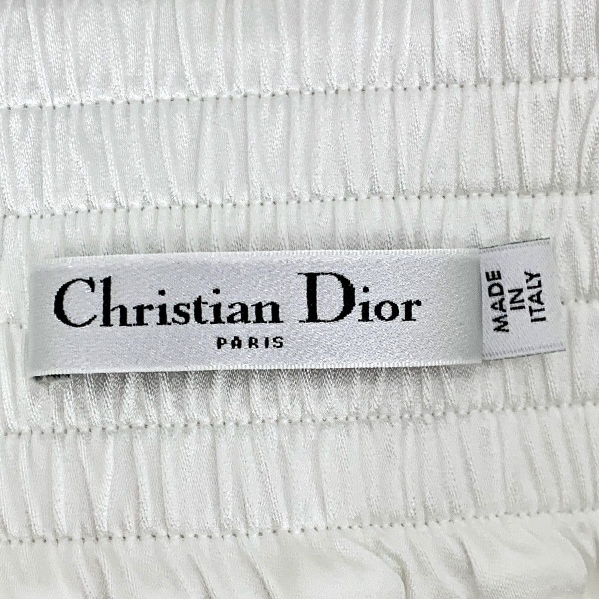 Dior Dior 22FW White Logo Satin Casual Shorts K26WX Size 26" / US 2 / IT 38 - 5 Thumbnail