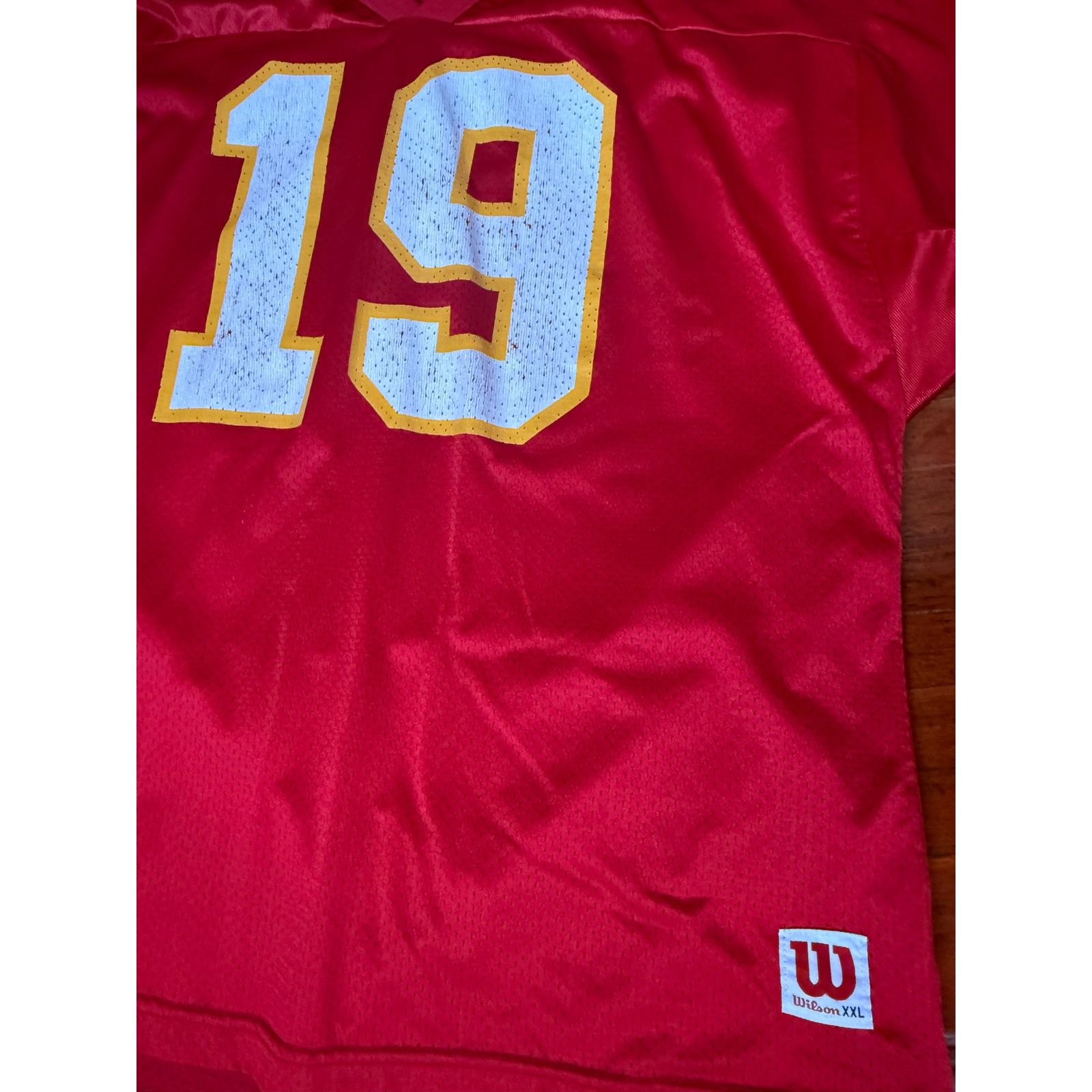 Wilson 90s Joe Montana Red Wilson XXL Kansas City Chiefs Jersey 19 Size US XXL / EU 58 / 5 - 4 Thumbnail