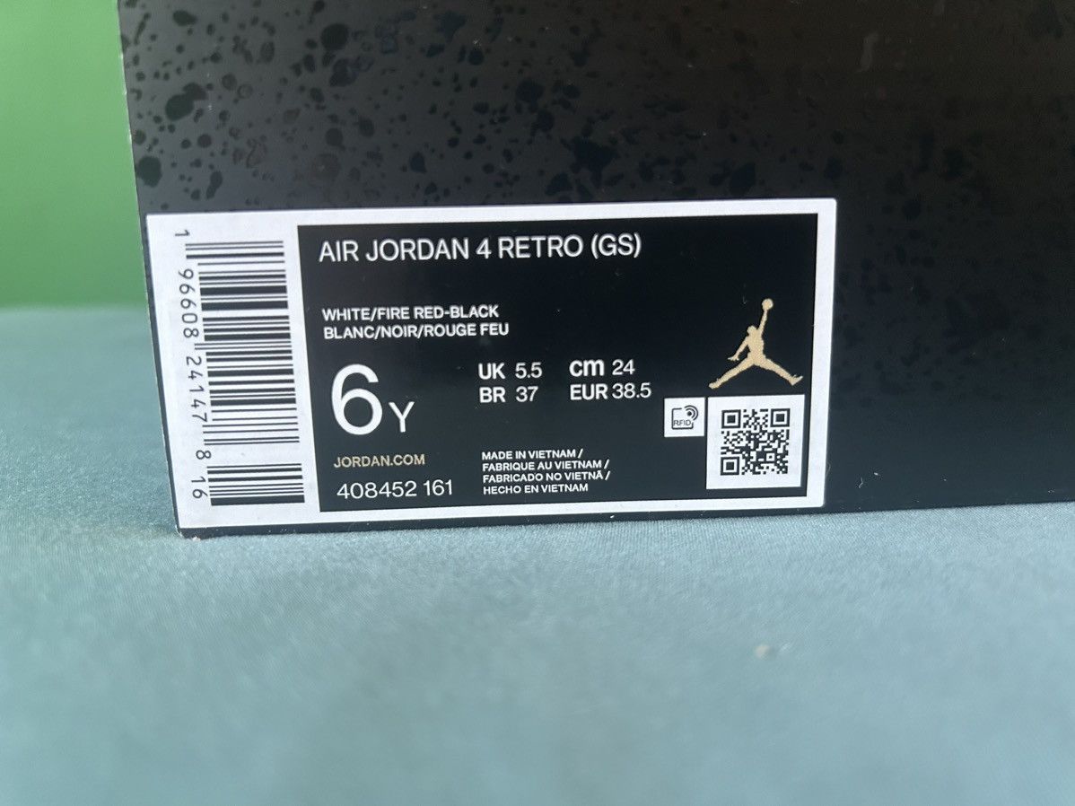 Jordan Brand Nike Air Jordan 4 Red Cement 2023 Size US 6 / EU 39 - 6 Thumbnail