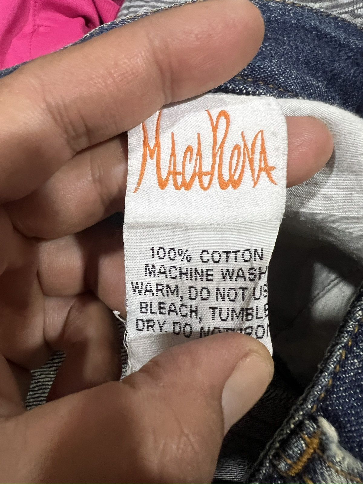 Other 🔥Rare Macarena Full Zipper Distressed Denim Size US 33 - 16 Thumbnail