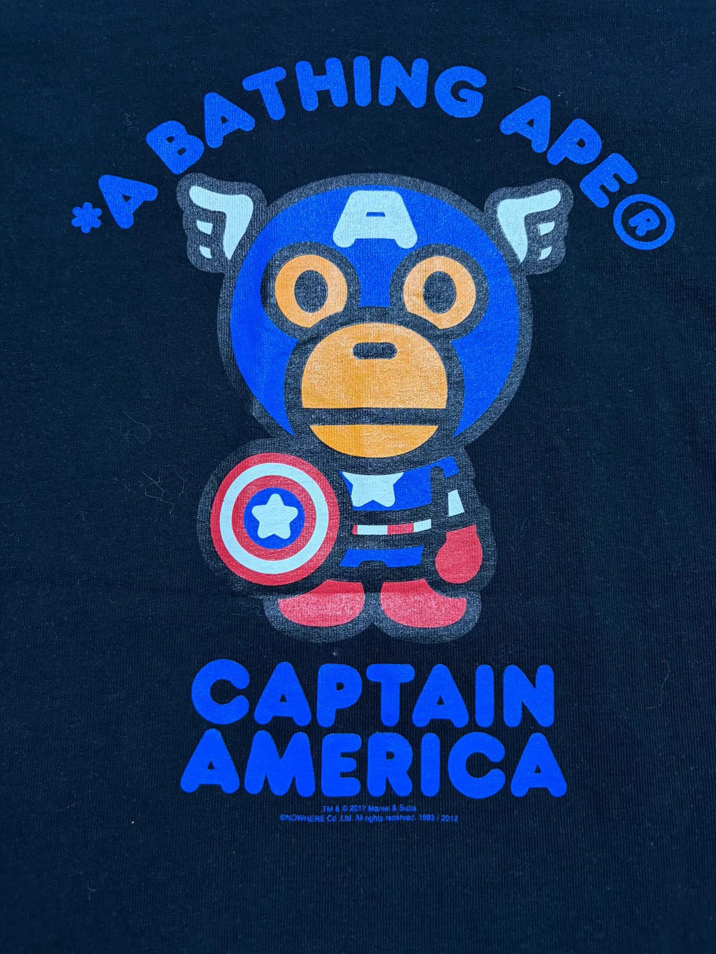 Bape Bape x Marvel Captain America Tee Size US S / EU 44-46 / 1 - 2 Thumbnail
