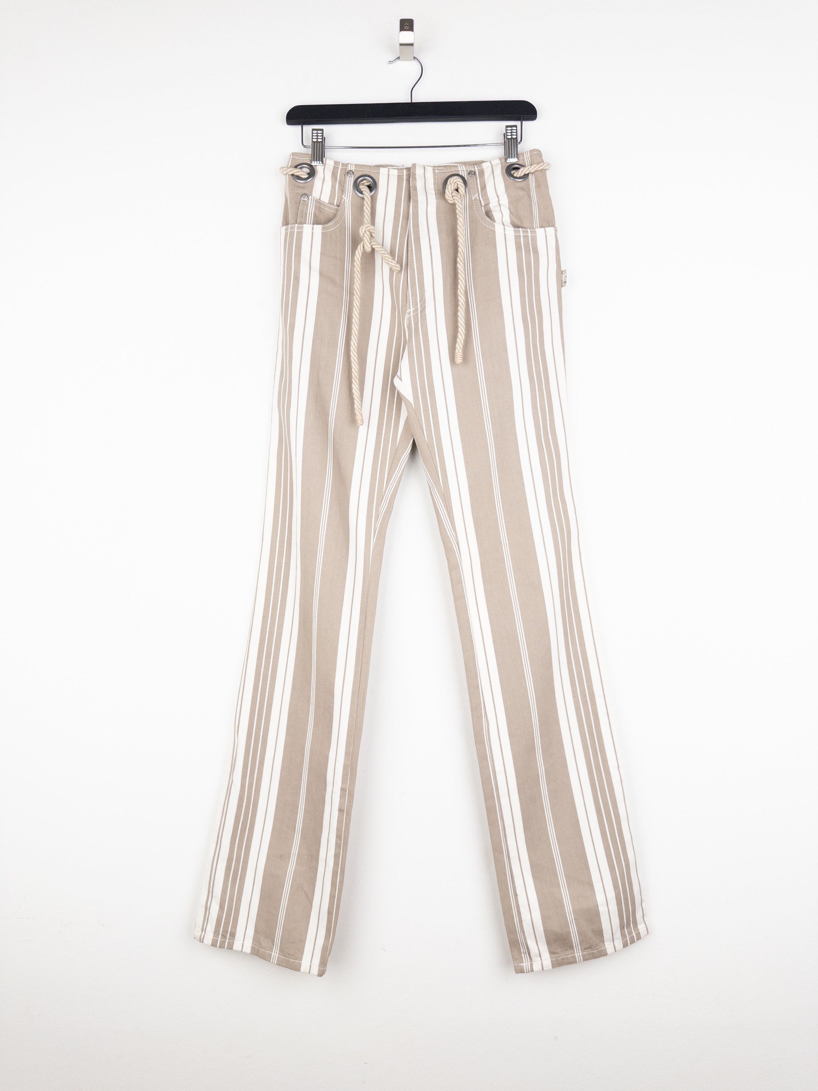 Jean Paul Gaultier 1990s Striped Rope-Belt Sailor Pants Size US 30 / EU 46 - 1 Thumbnail