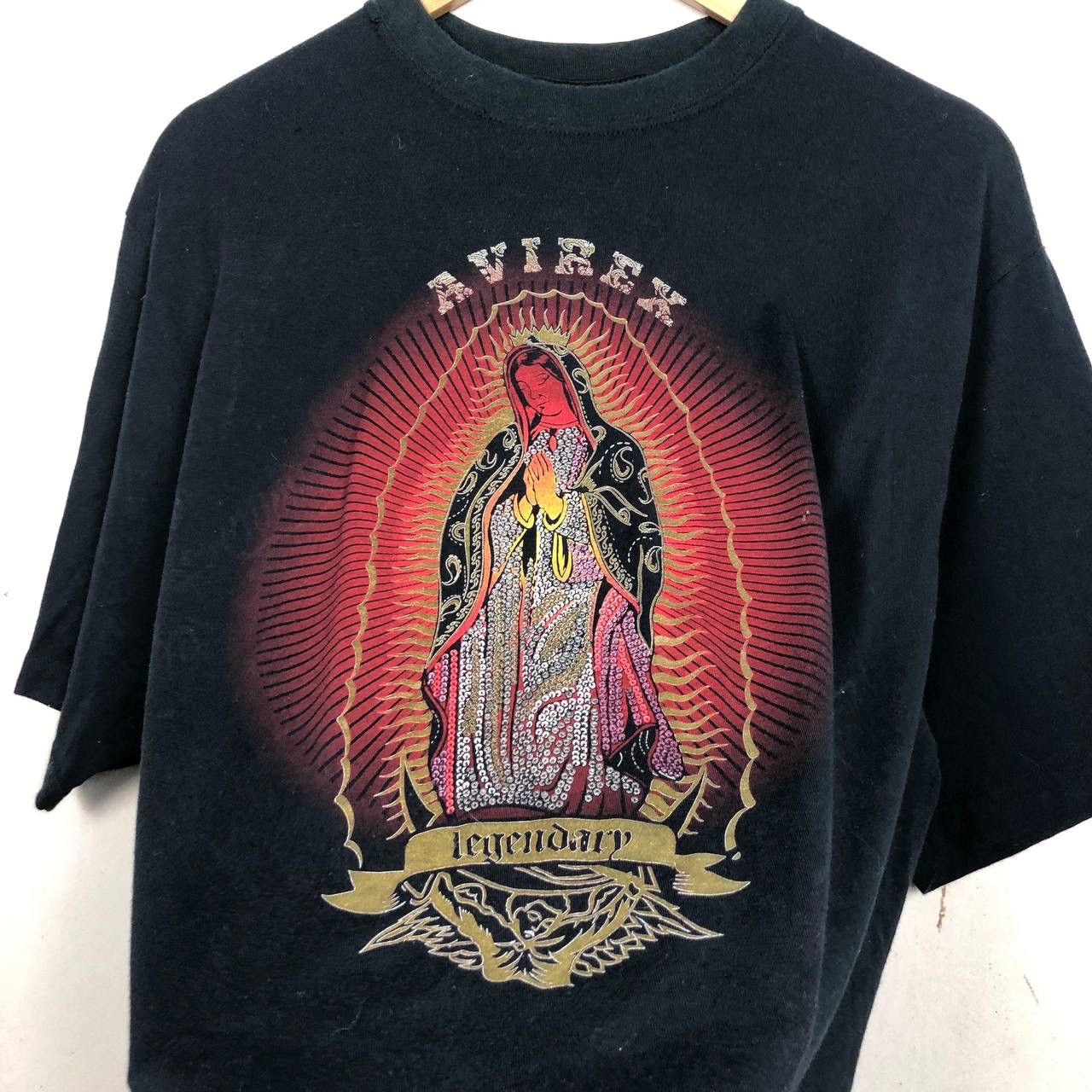 Avirex × Rap Tees Vintage Avirex Lagendry Saint Mary Prayer Tshirt Size US L / EU 52-54 / 3 - 3 Thumbnail
