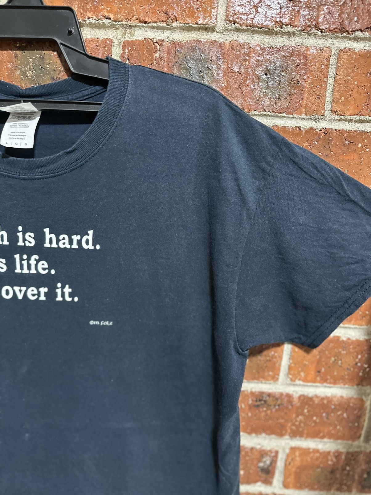 Gildan Vintage Math Is Hard. So Is Life. Get Over It Faded Tee Size US L / EU 52-54 / 3 - 7 Thumbnail