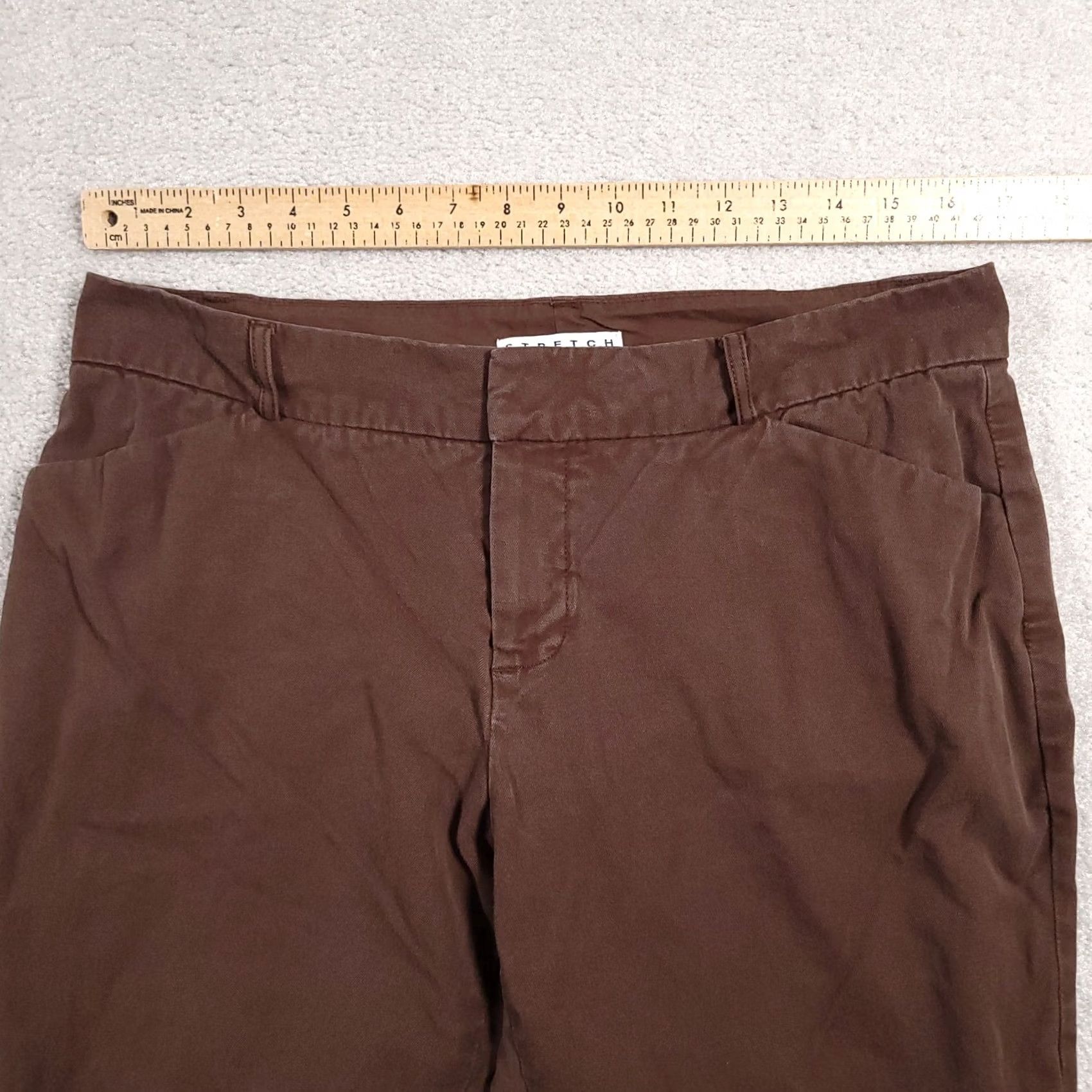 Gap Gap Dress Pants Women's 10 Regular Brown Mid-Rise Flare Modern Fit Stretch Size 24" / US 00 / IT 34 - 5 Thumbnail