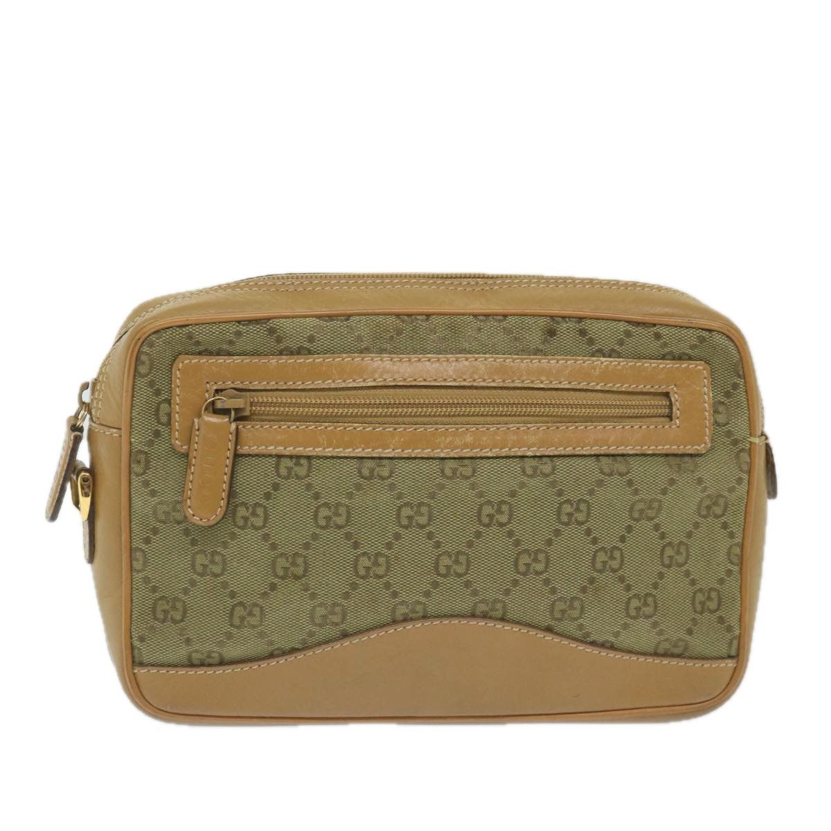 image of Gucci GG Canvas Clutch Bag Brown 018 3642 Auth Ep2119, Women's
