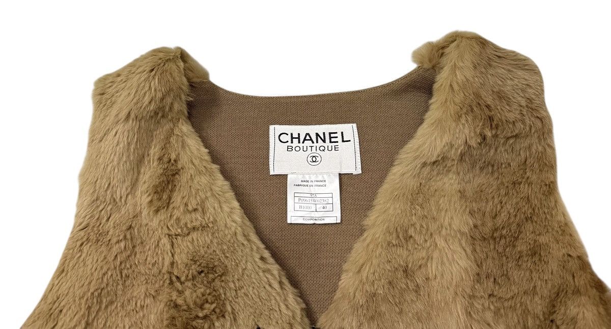 Chanel ‼️RUNWAY‼️Vintage 1997 Chanel Boutique Lapin Rabbit Fur Vest Size M / US 6-8 / IT 42-44 - 6 Thumbnail