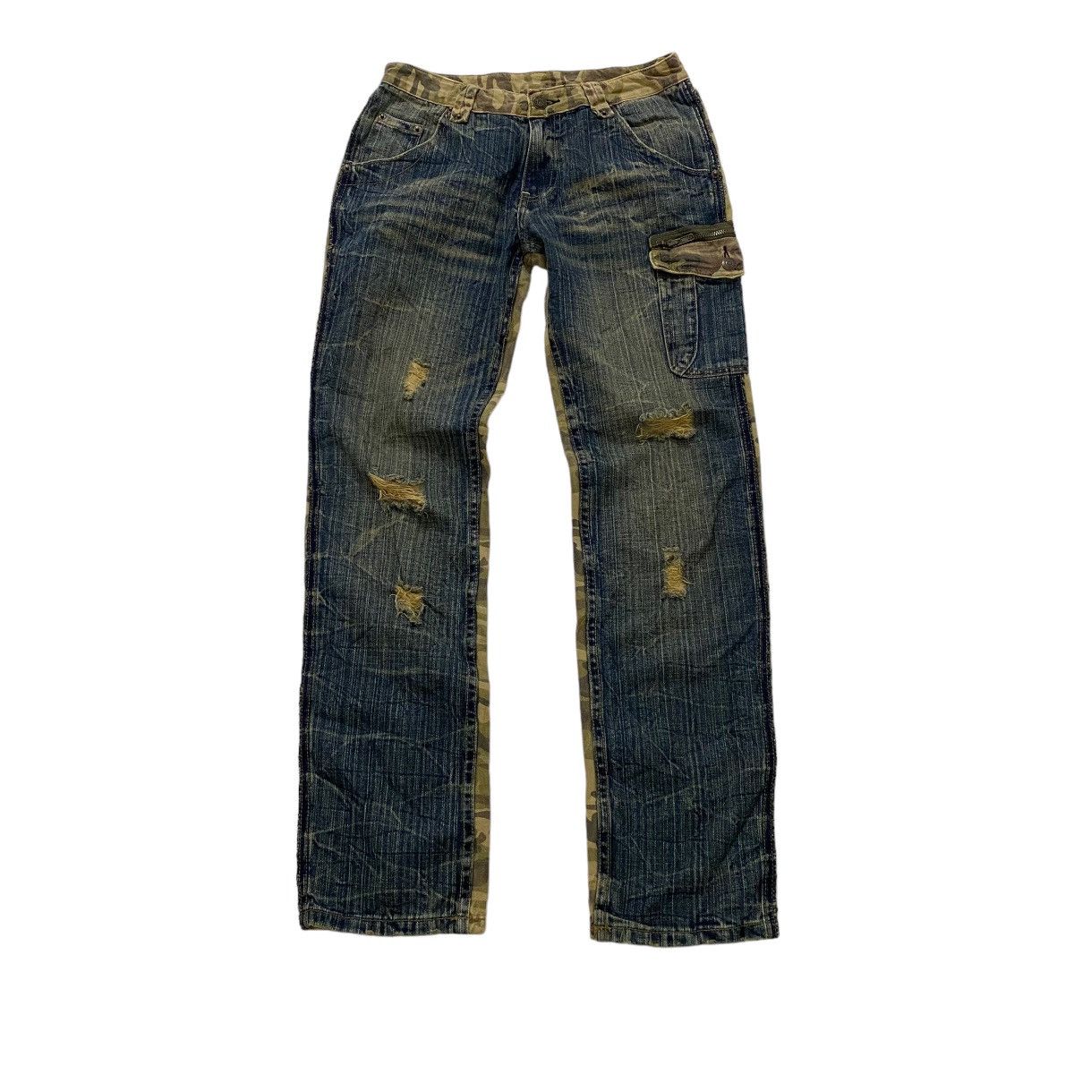 image of If Six Was Nine Nice Design Jeans/camo Flare Jeans, Men's (Size 28)
