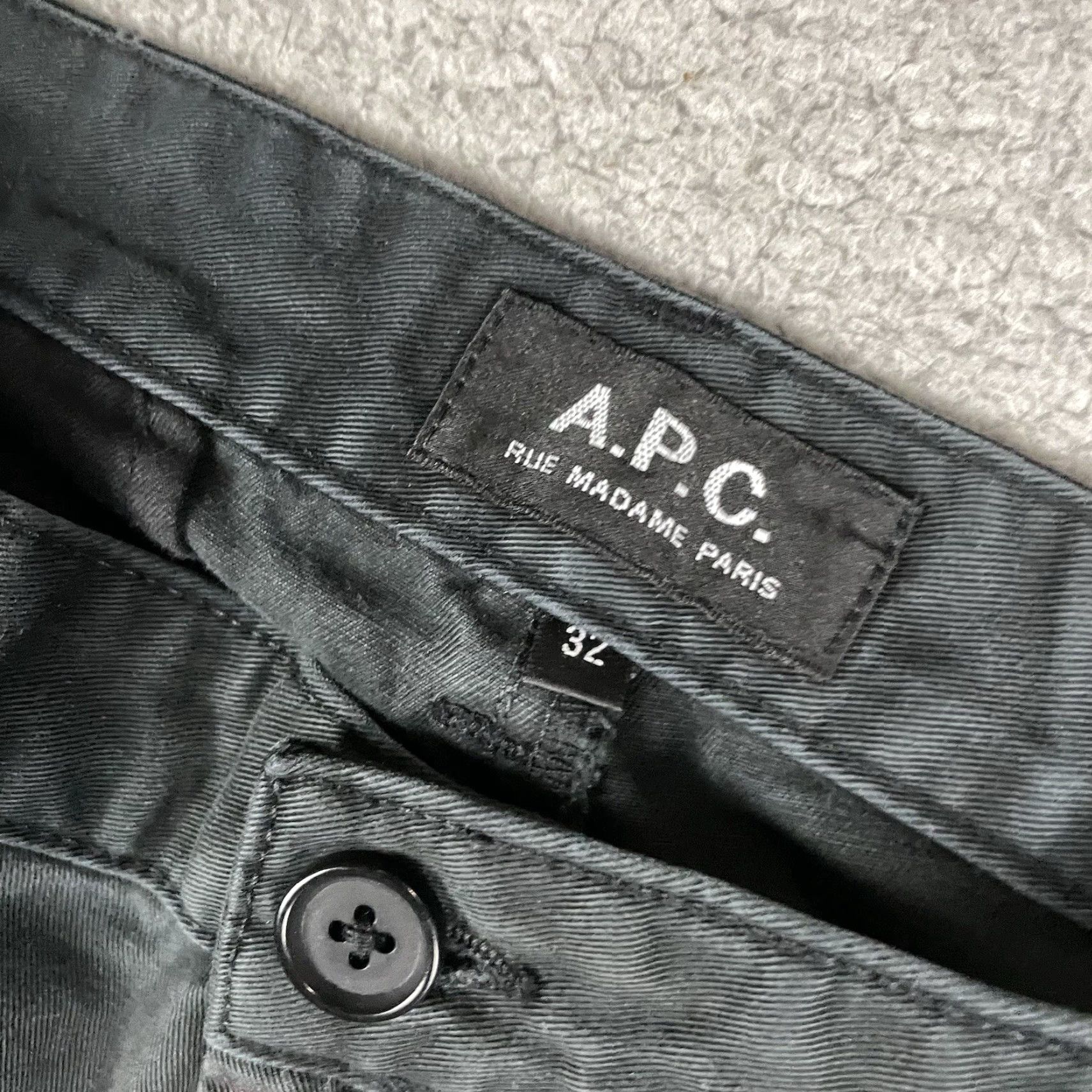 A.P.C. A.P.C. Pants Mens Black 32 Straight Leg Cotton Distressed Casual Designer Vintage Purchase Size US 32 / EU 48 - 7 Thumbnail