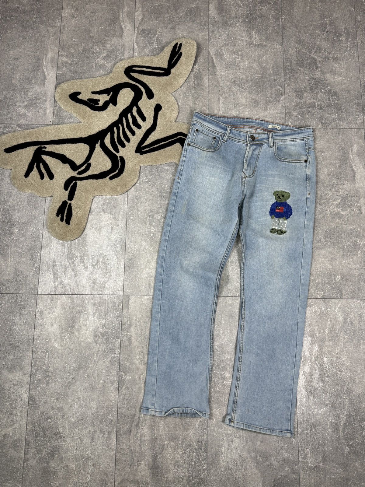Vintage Mens Vintage Polo Bear Ralph Lauren jeans pants denim logo Size US 32 / EU 48 - 1 Thumbnail