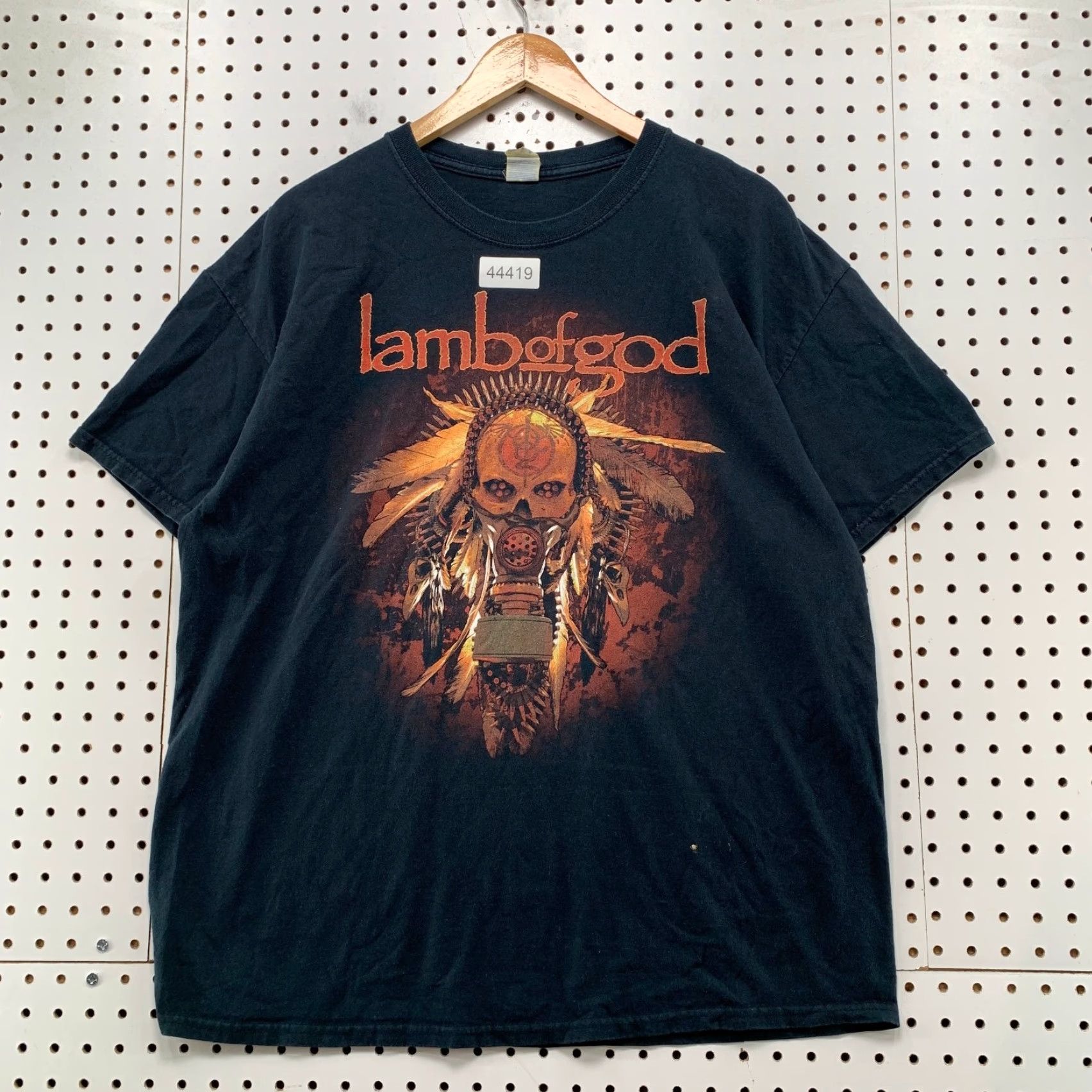 Gildan Lamb Of God T Shirt Mens XL Black Heavy Metal Rock Skull Goth TEE Size US XL / EU 56 / 4 - 2 Thumbnail