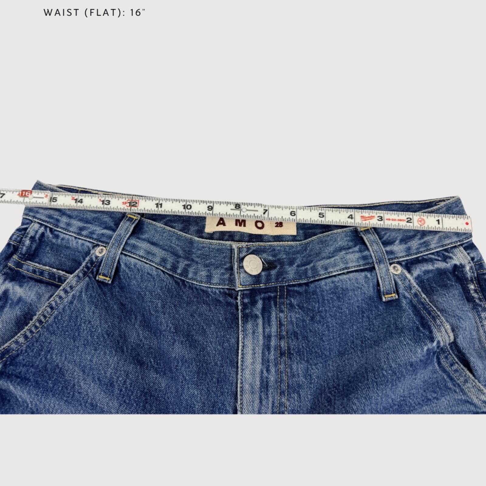 AMOMENTO AMO Jocelyn Shaped Trouser Jeans Medium Wash 28 Size 28" / US 6 / IT 42 - 6 Thumbnail