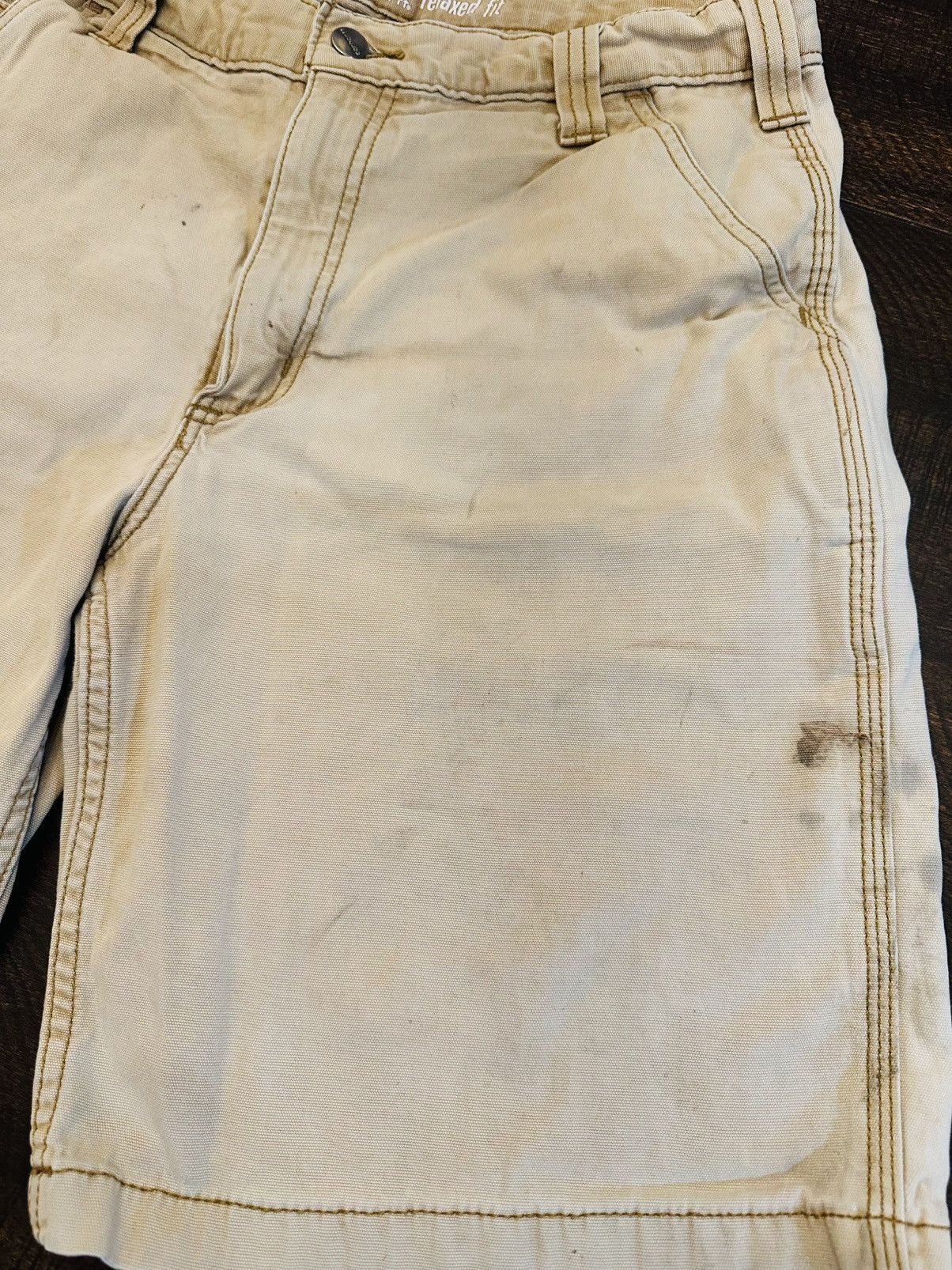 Carhartt Carhartt Tan Men's Shorts Size 34x9.5 Relaxed Fit-Spots- Size US 34 / EU 50 - 3 Thumbnail