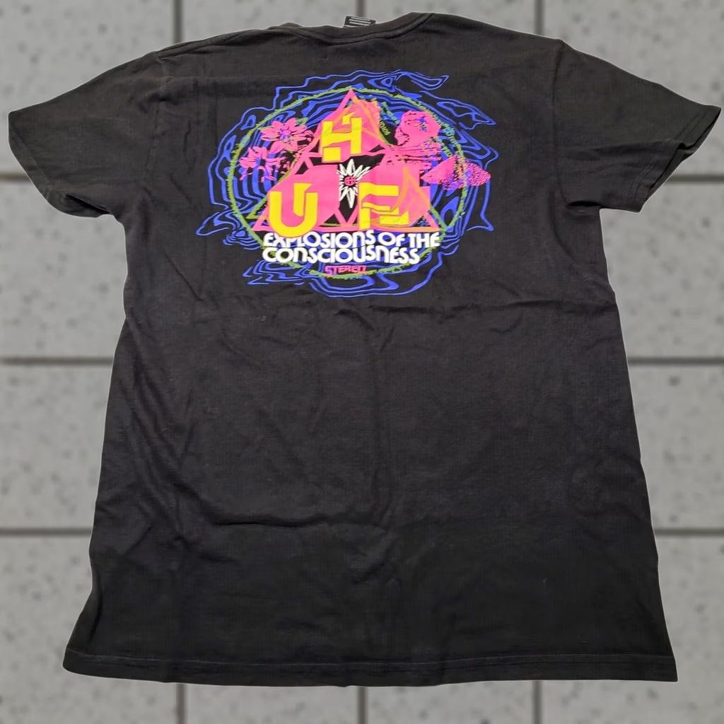 Huf HUF Worldwide T-Shirt Black Explosions of the Consciousness Men’s Small Shirt Mens Black S USA 90s Consciousness Vintage Size US S / EU 44-46 / 1 - 1 Thumbnail