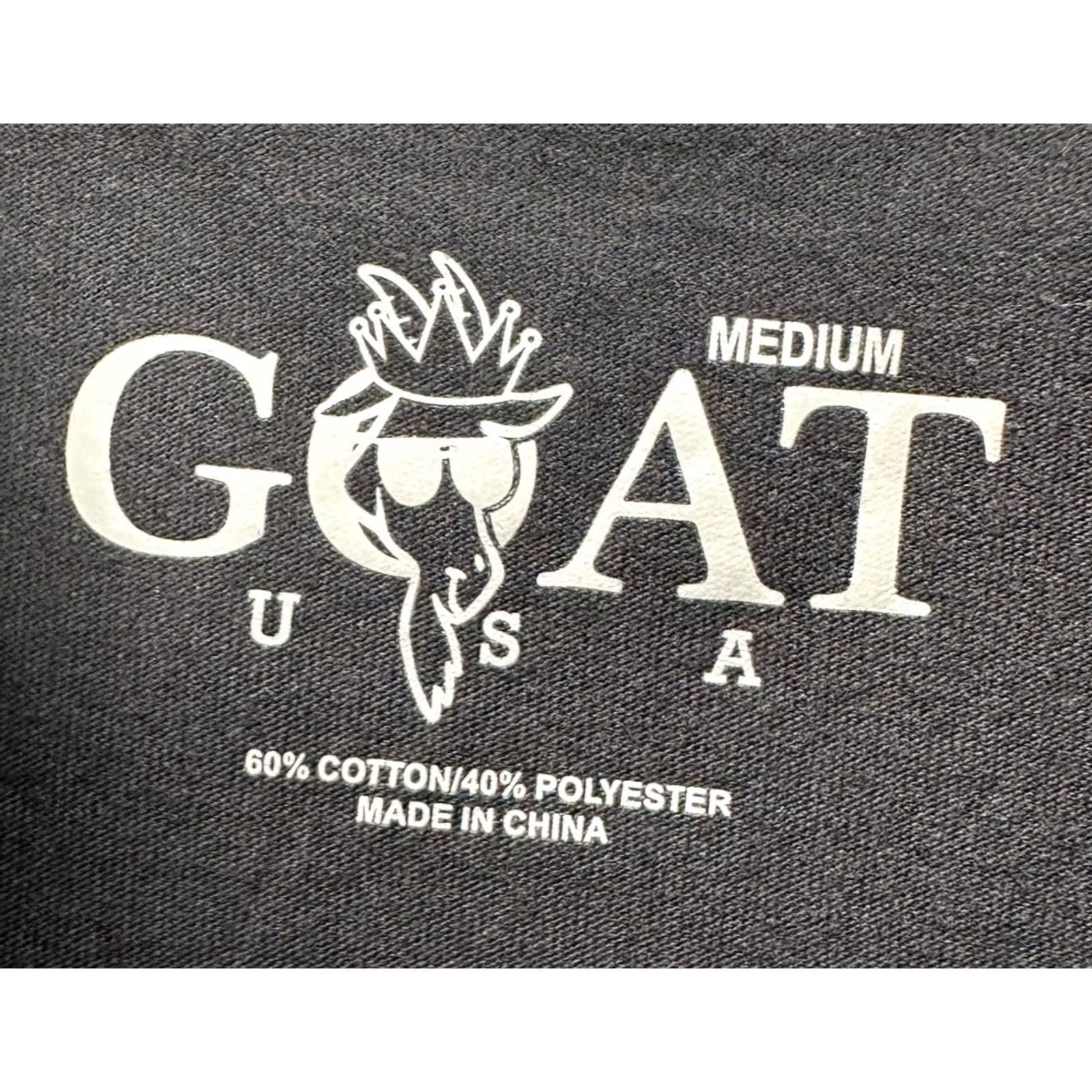 Vintage Goat USA Shirt Adult Medium Black Graphic Print T-Shirt Short Sleeve Tee Mens Size US M / EU 48-50 / 2 - 4 Thumbnail