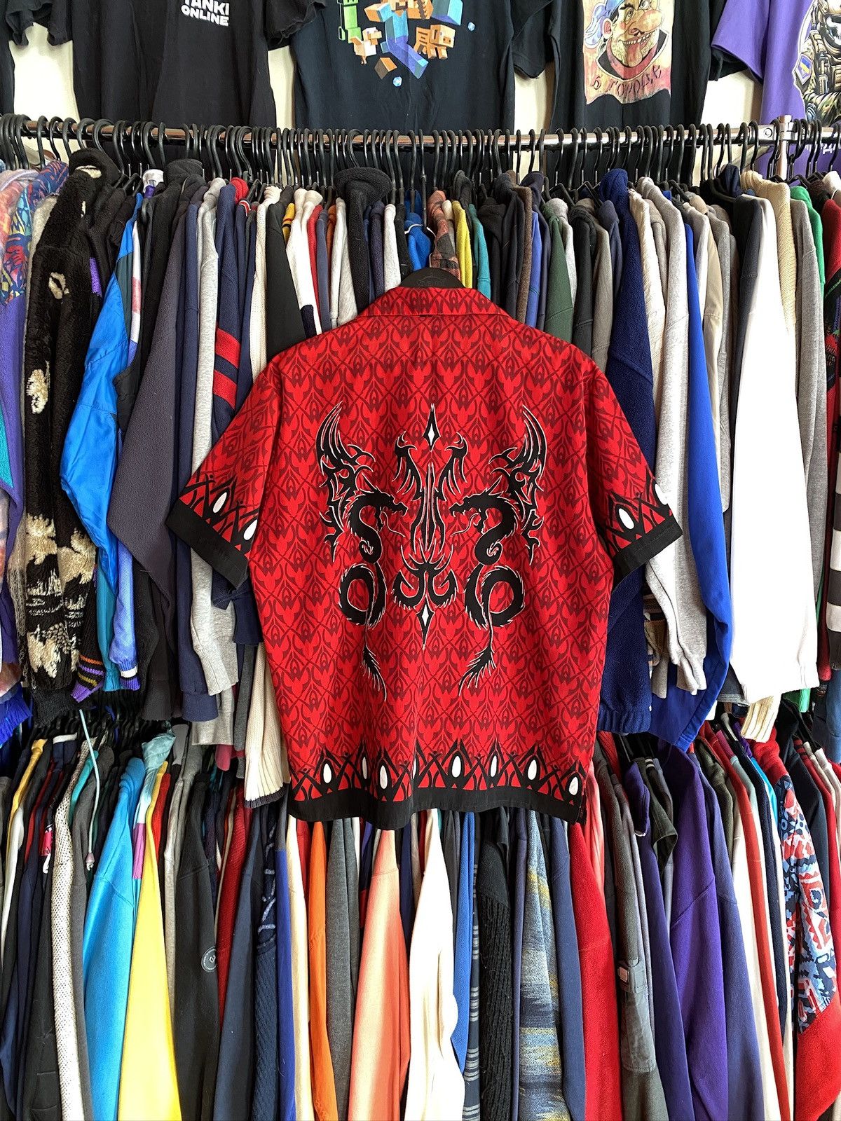 Japanese Brand VINTAGE DRAGON TRIBAL JAPANESE BRAND HAWAIIAN SHIRT Size US L / EU 52-54 / 3 - 4 Thumbnail