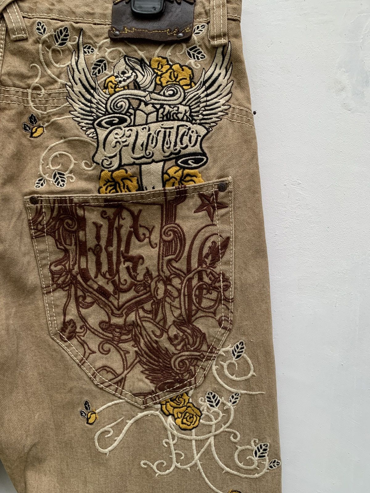 Southpole Vintage G unit 50 cent big embroidery baggy jeans rap pants Size US 34 / EU 50 - 3 Thumbnail