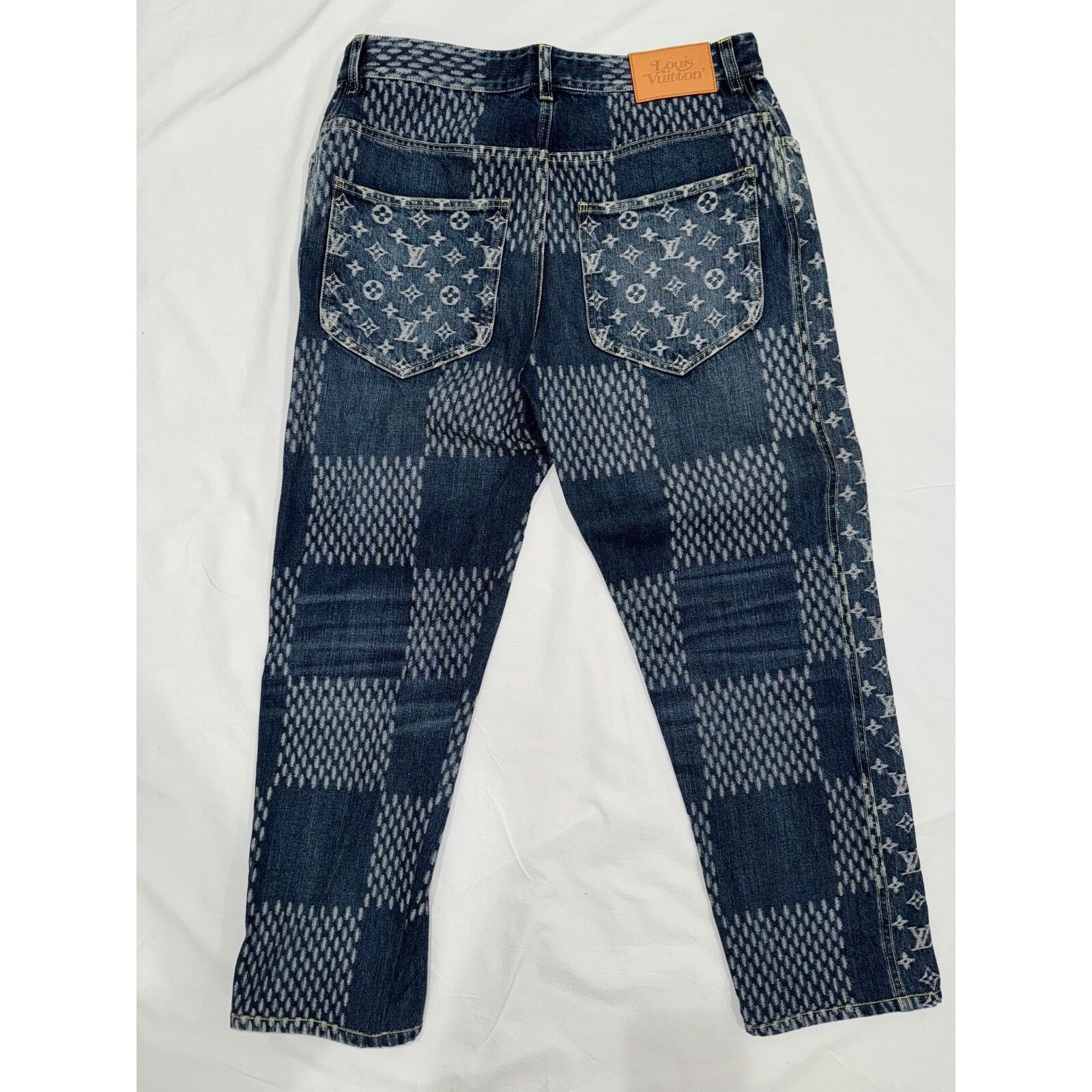 Louis Vuitton Louis Vuitton x Nigo Giant Damier Waves Monogram Logo Blue Size US 32 / EU 48 - 11 Thumbnail