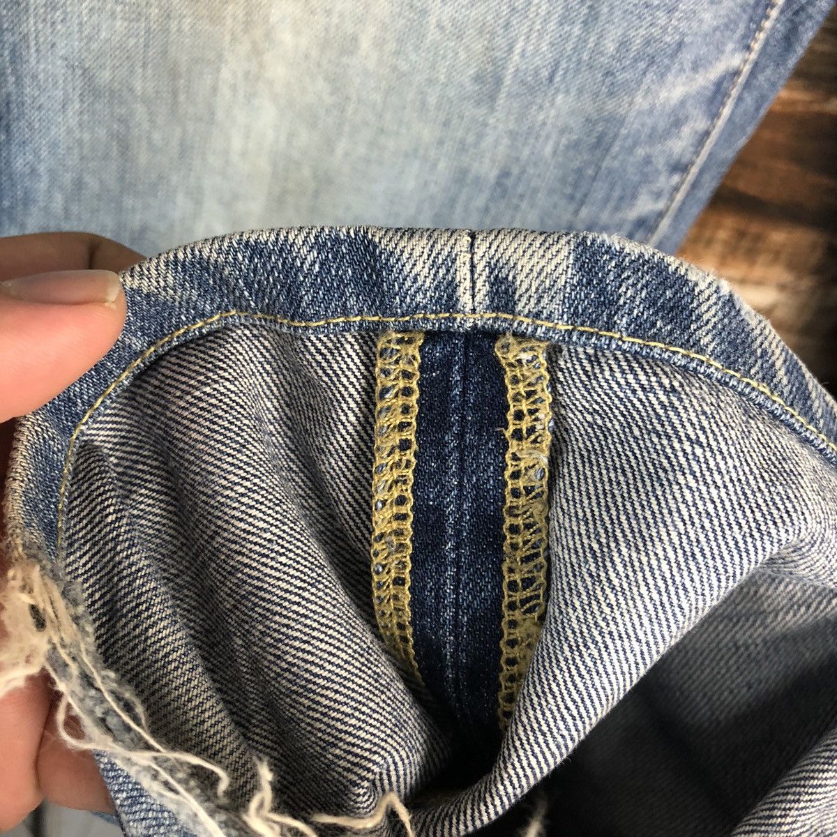 Japanese Brand Uniqlo japan ripped vintage Blue Denim Pants #A1402 Size US 34 / EU 50 - 8 Thumbnail