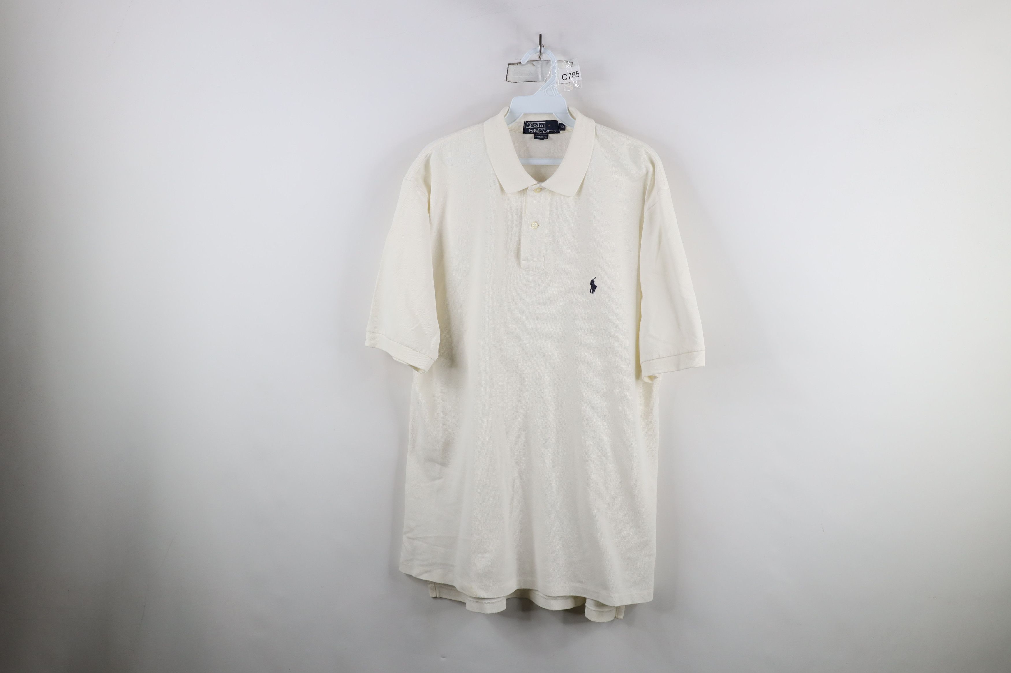 Ralph Lauren × Vintage Vintage 90s Ralph Lauren Collared Golf Polo Shirt White Size US XL / EU 56 / 4 - 1 Thumbnail