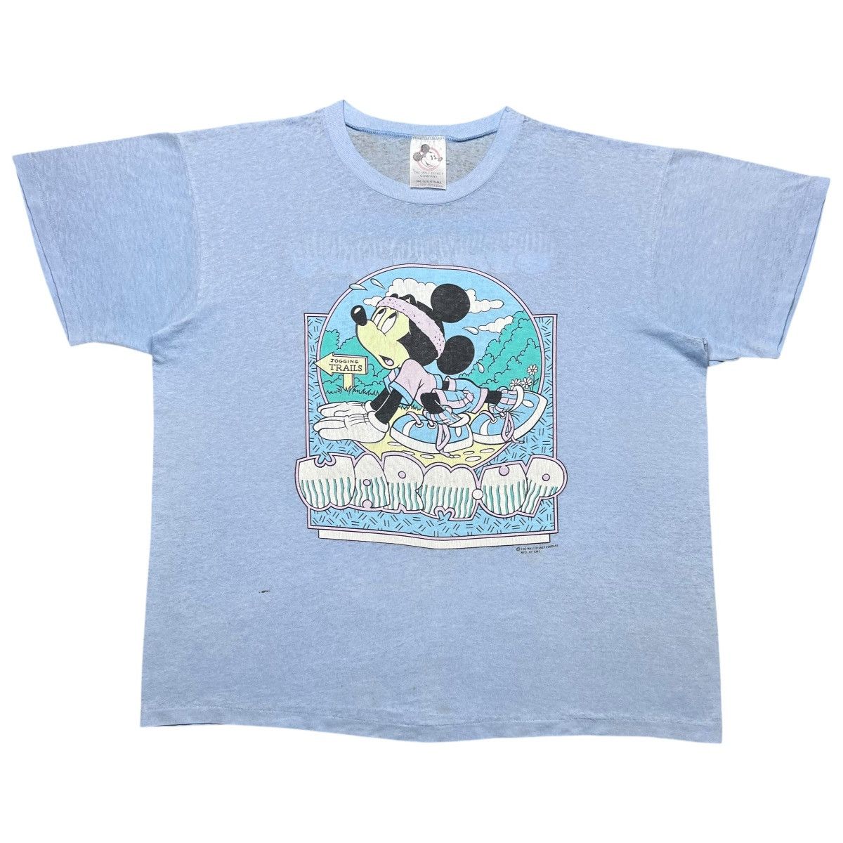 Disney 1990s Disney Mickey Mouse Running Warm Up Cool Down T-Shirt Size US XL / EU 56 / 4 - 1 Thumbnail