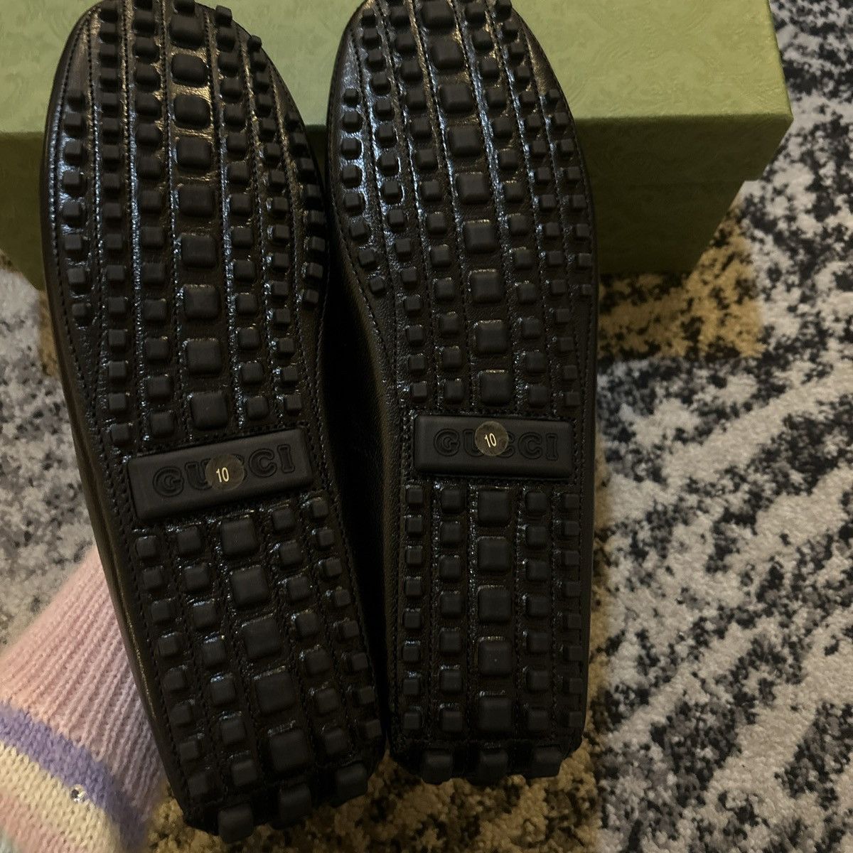 Gucci Gucci Men Gommino Driver Loafers with Half Horsebit Black Size US 10 / EU 43 - 7 Thumbnail