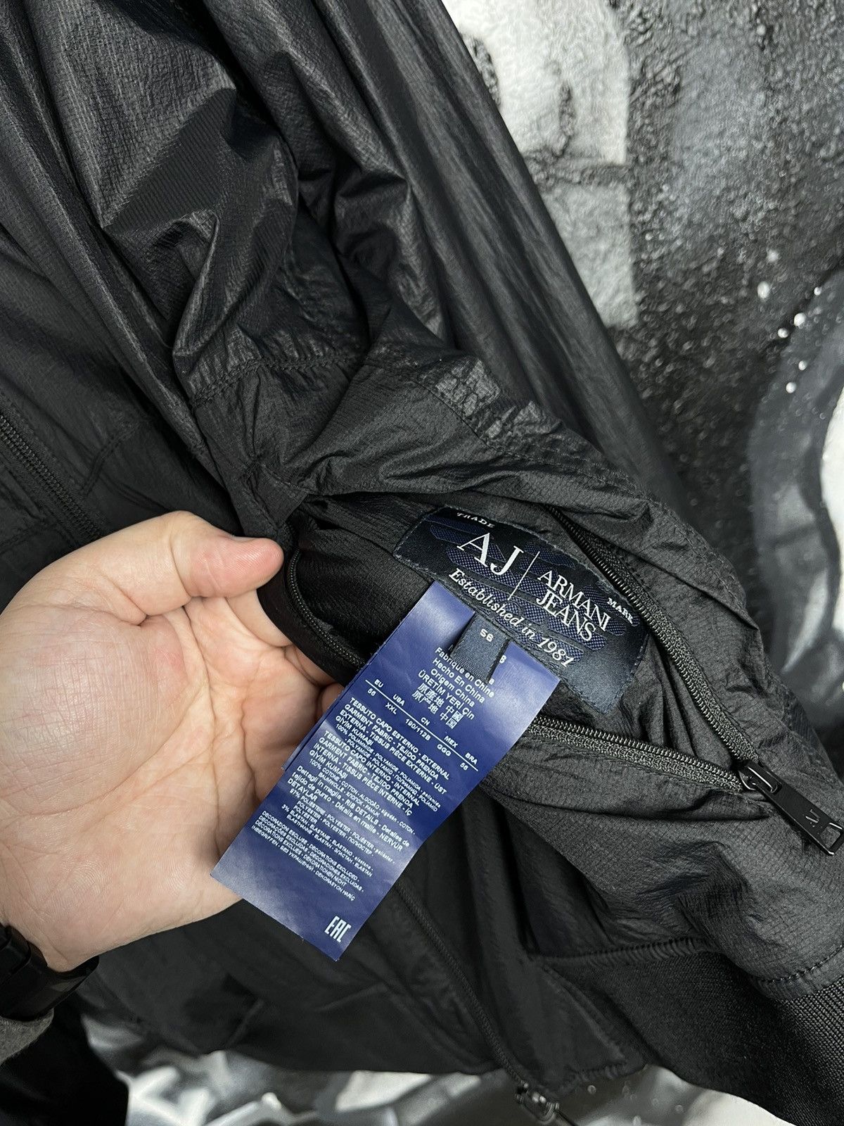 Armani Armani Jeans Black Nylon Reversible Jacket Men’s Size 56 Size US XL / EU 56 / 4 - 13 Thumbnail