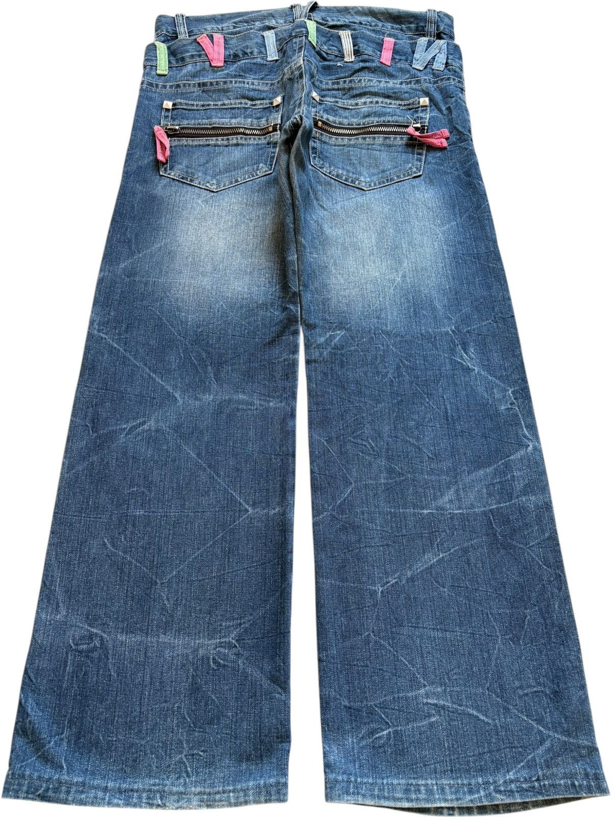 JNCO × Japanese Brand Vintage Japanese Brand Double Waist Blue Wash Baggy Jean Size US 36 / EU 52 - 2 Thumbnail