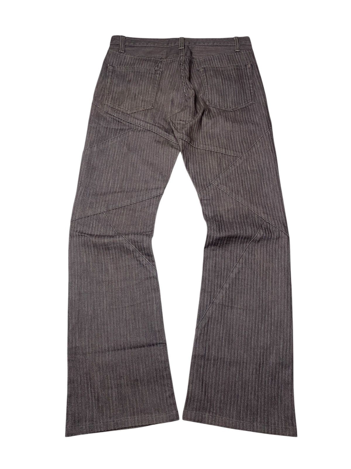 If Six Was Nine 2000's Semantic Design Flared Pinstripe Spiral Pants Size US 30 / EU 46 - 2 Thumbnail