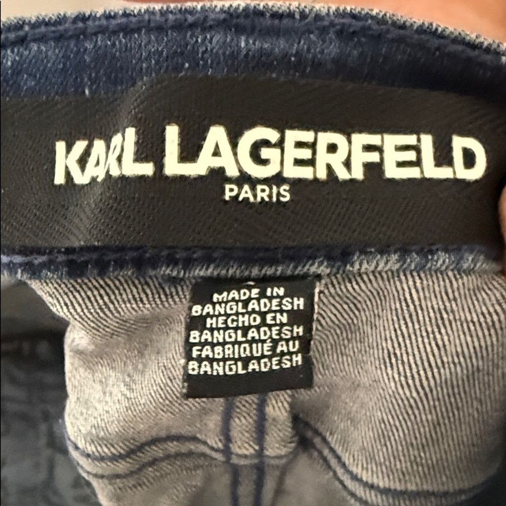 Karl Lagerfeld Karl Lagerfeld Paris cropped fringe skinny blue jeans sz 4 Size 27" / US 4 / IT 40 - 7 Thumbnail
