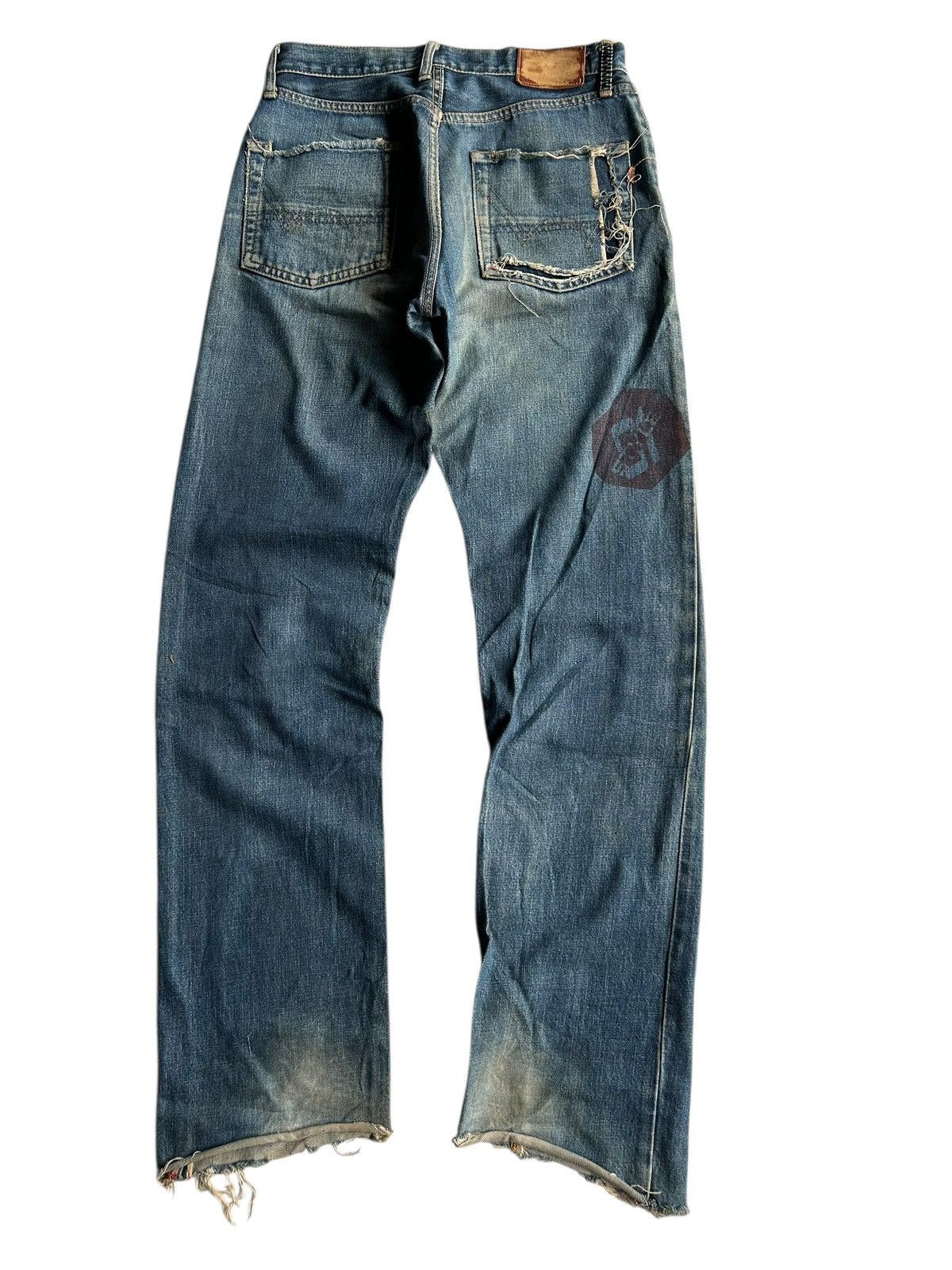 Japanese Brand × Kapital × Vintage Vintage Edwin Selvedge Distressed Punk Grunge Denim Jeans Size US 30 / EU 46 - 9 Thumbnail