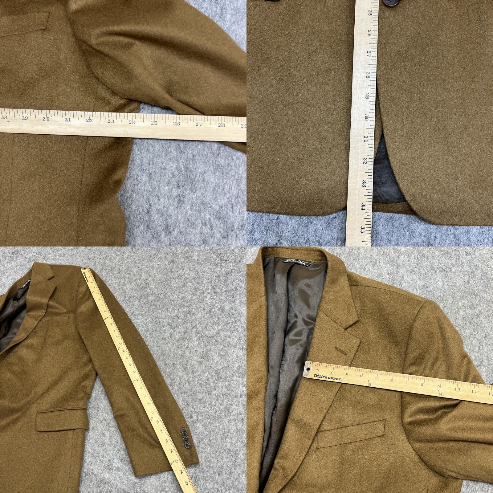 Jack Victor VINTAGE Jack Victor Blazer Sport Coat Mens 46 Brown 100% Cashmere Jacket Classic Canada Size 46R - 8 Thumbnail