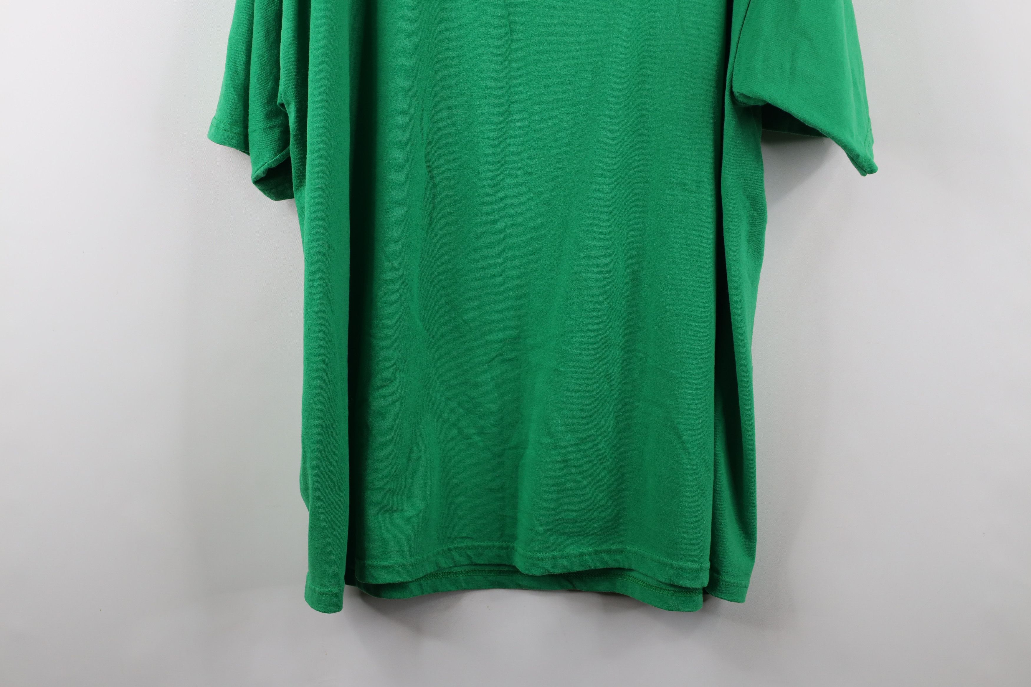 Vintage Vintage 90s Streetwear Blank Heavyweight T-Shirt Kelly Green Size US XL / EU 56 / 4 - 12 Thumbnail