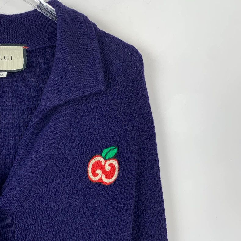 Gucci Gucci Blue double G apple wool knitted sweater 2502-Nextarr Size US M / EU 48-50 / 2 - 3 Thumbnail
