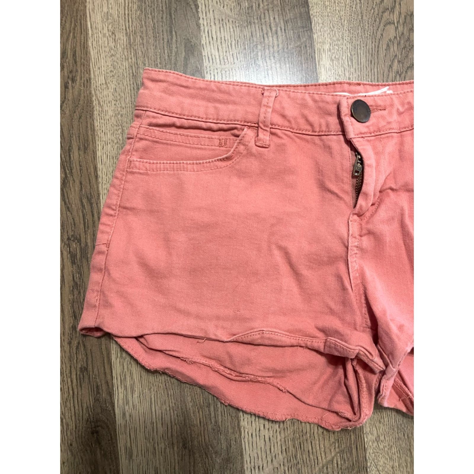 Alife Life in Progress Shorts Women's 26 Coral Cut-Off Denim Orange 90s Modern Casual Womens Size 26" / US 2 / IT 38 - 3 Thumbnail
