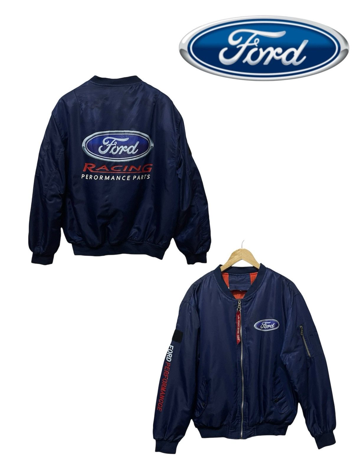 Ford VINTAGE FORD RACING BOMBER JACKET RARE DESIGN Size US L / EU 52-54 / 3 - 1 Thumbnail