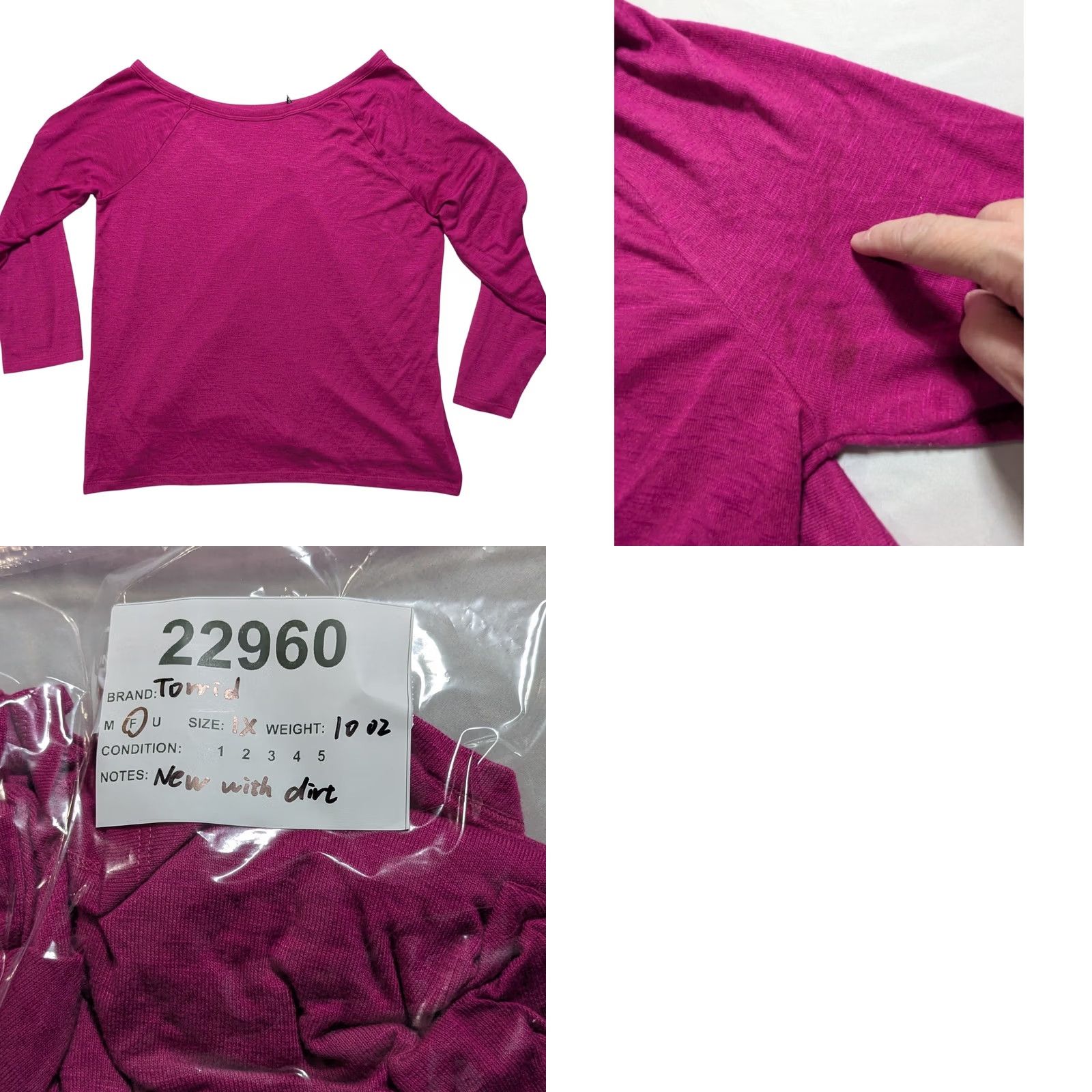 Torrid Torrid Sleep Off the Shoulder Lounge Tee 1X Womens Hacci Pink Fuchsia Long Sleeve Plus Size Knit Lightweight Casual Vintage: No Size XL / US 12-14 / IT 48-50 - 8 Thumbnail