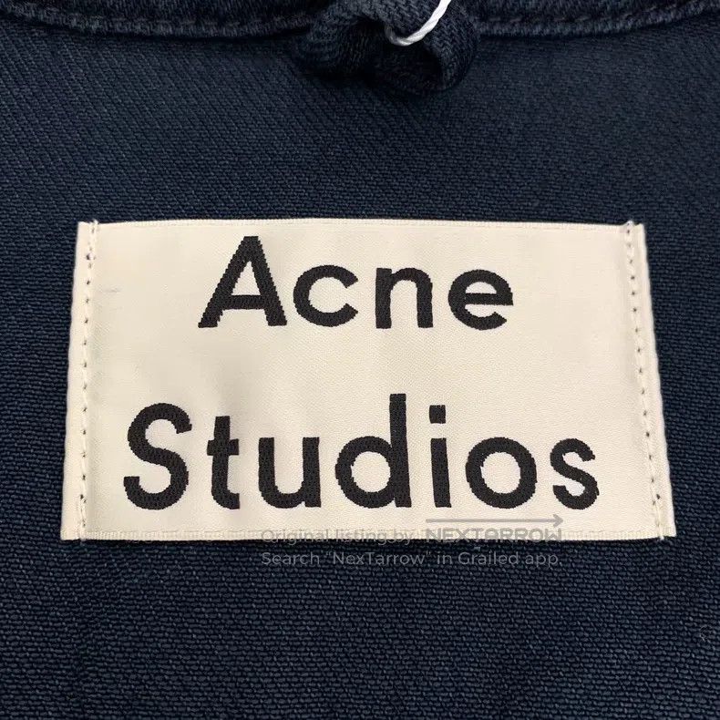 Acne Studios Acne Studios Dark Blue Cotton Lapel Long Sleeve Denim Jack Size US M / EU 48-50 / 2 - 5 Thumbnail