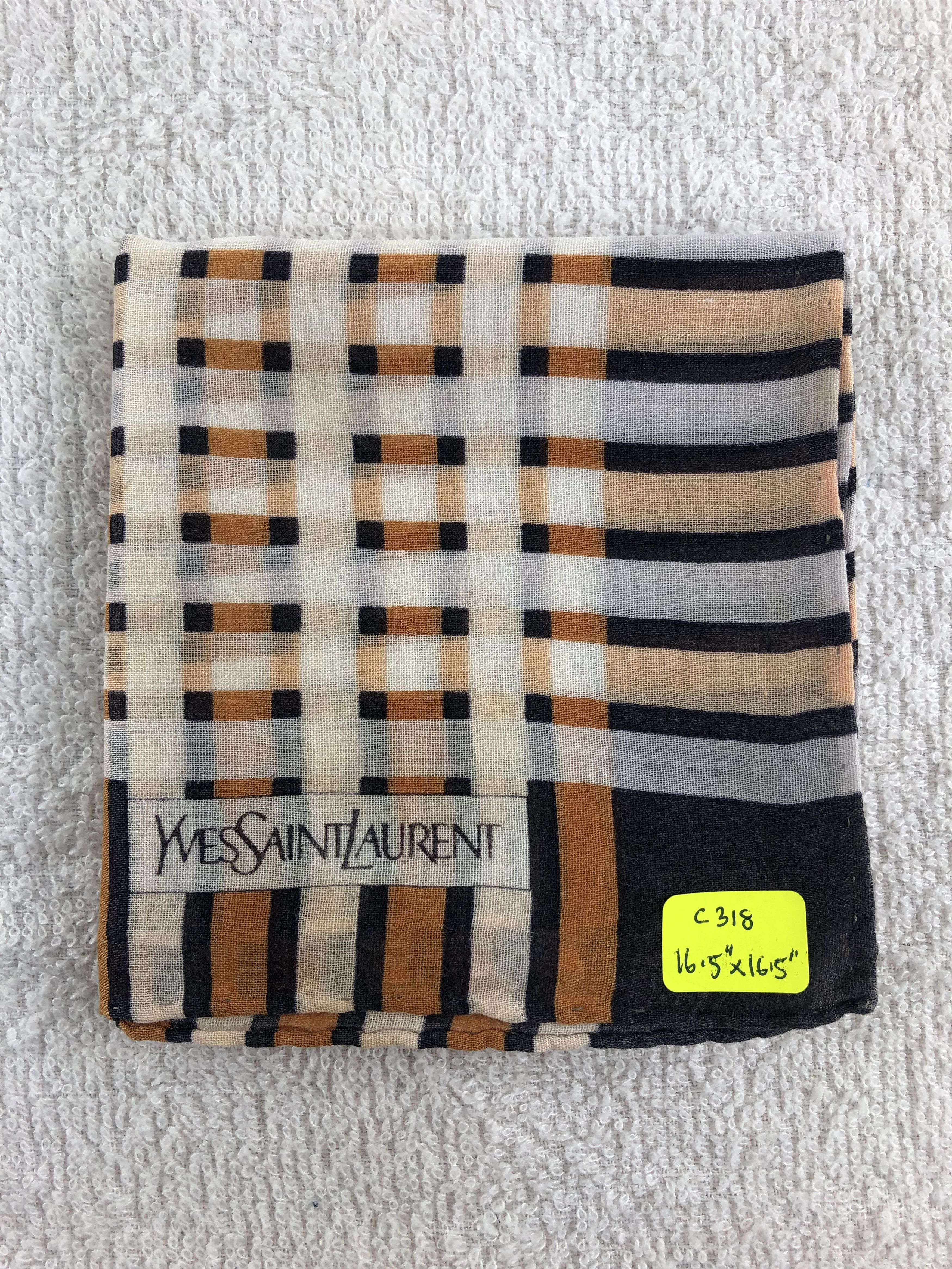 Yves Saint Laurent Yves aint Laurent Handkerchief / Bandana / Neckerchief C318 Size ONE SIZE - 7 Thumbnail