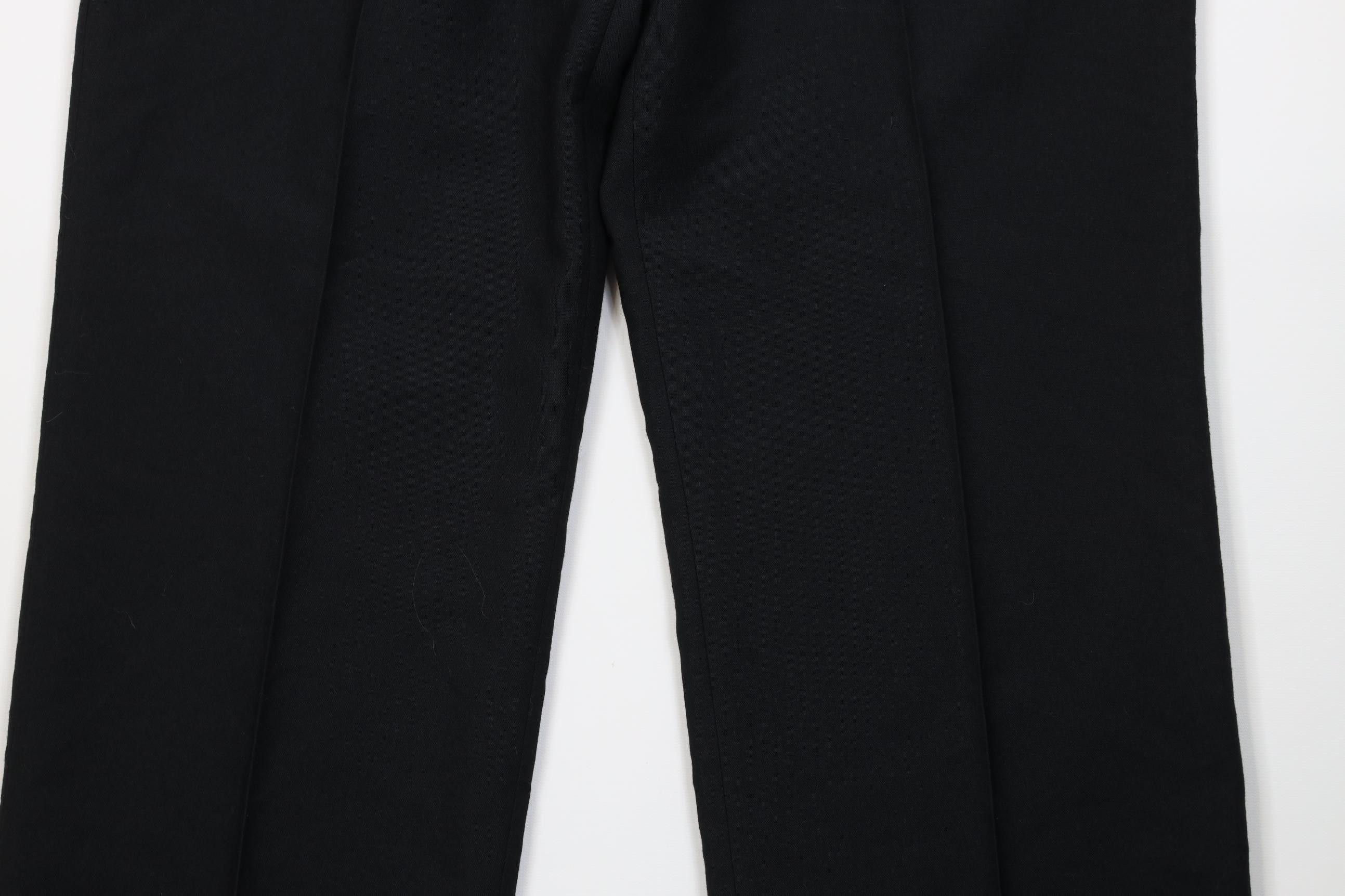 Vintage Vintage 70s Streetwear Knit Wide Leg Chino Pants Black USA Size US 38 / EU 54 - 3 Thumbnail