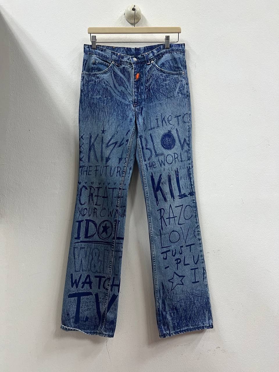 W&LT AW97 W&LT Walter Van Beirendonck Pen Scribble Denim Size US 32 / EU 48 - 1 Thumbnail