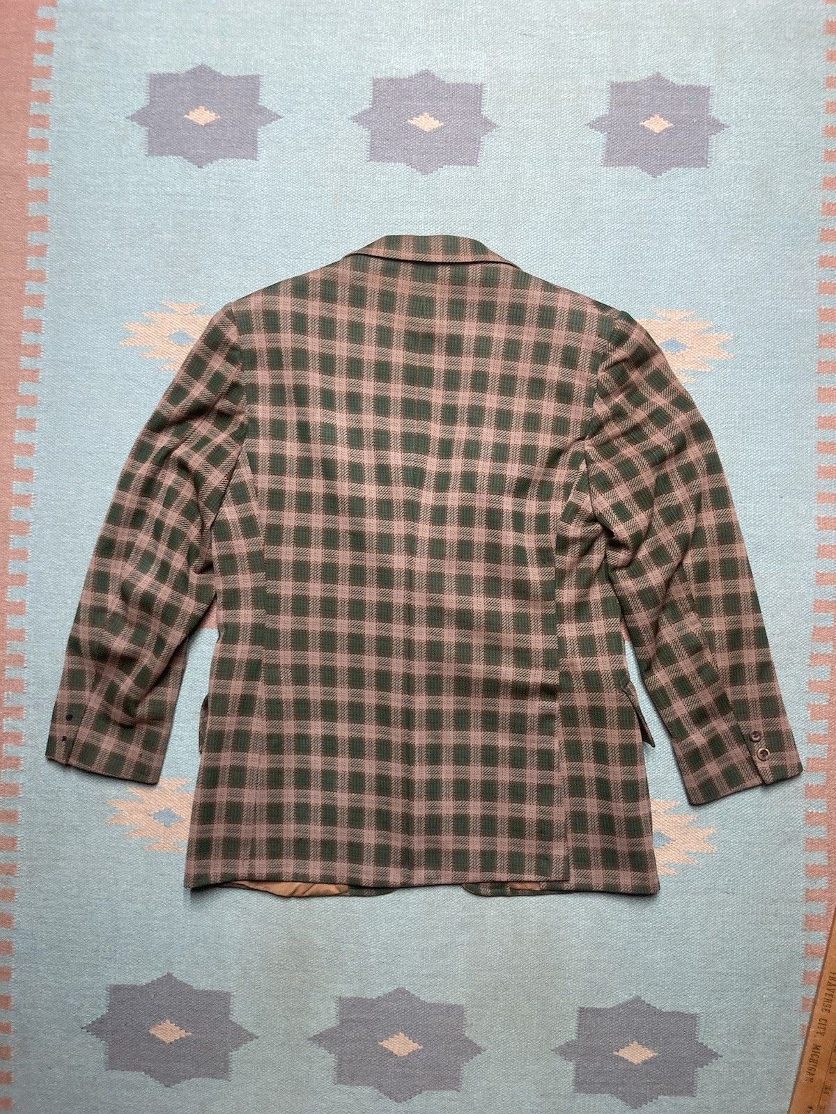 Vintage 1960s sport coat blazer Richman Brothers plaid 2 button 40R Size 40R - 8 Thumbnail