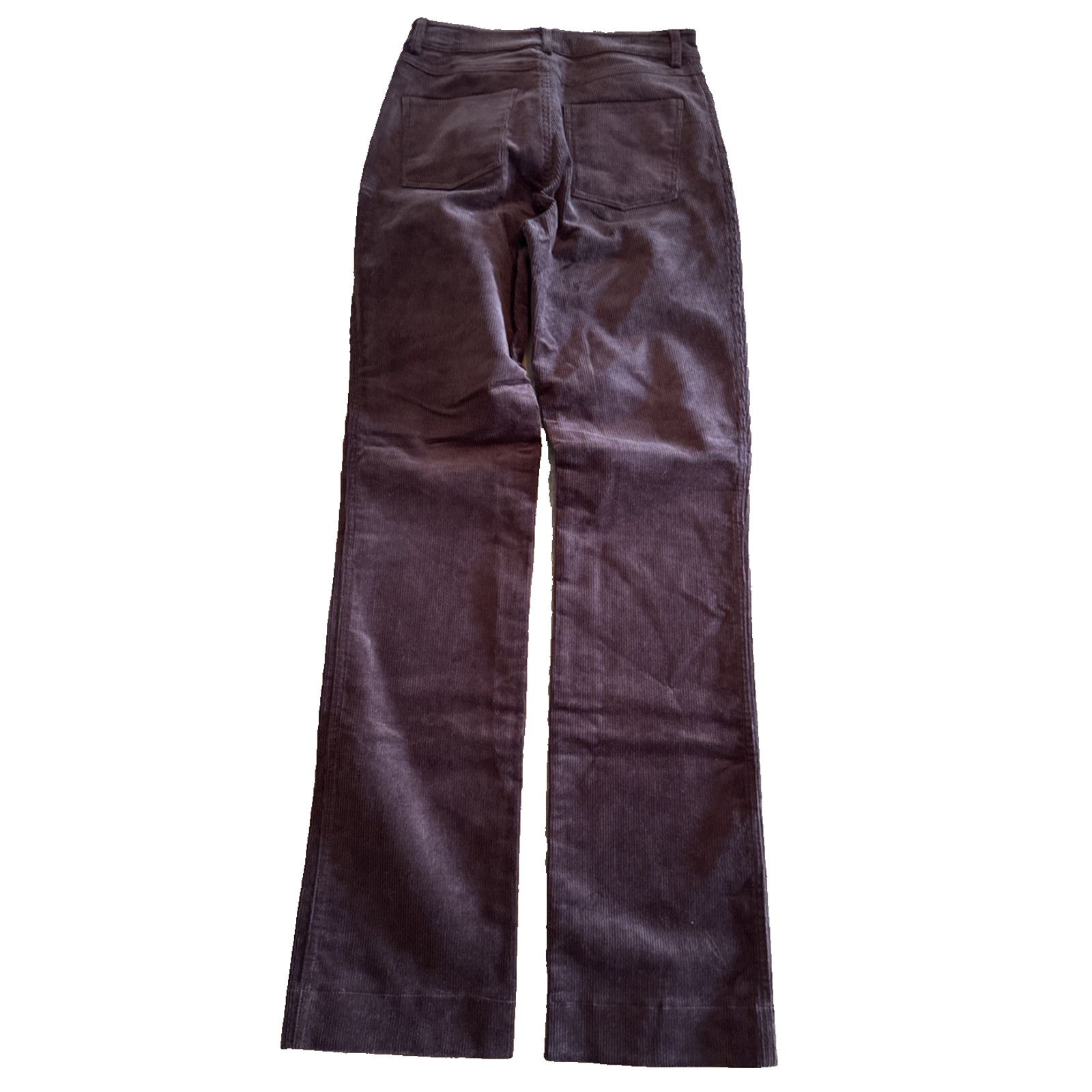 Staud STAUD Women Chisel Corduroy Pants Mahogany Straight HighRise Size 26" / US 2 / IT 38 - 3 Thumbnail